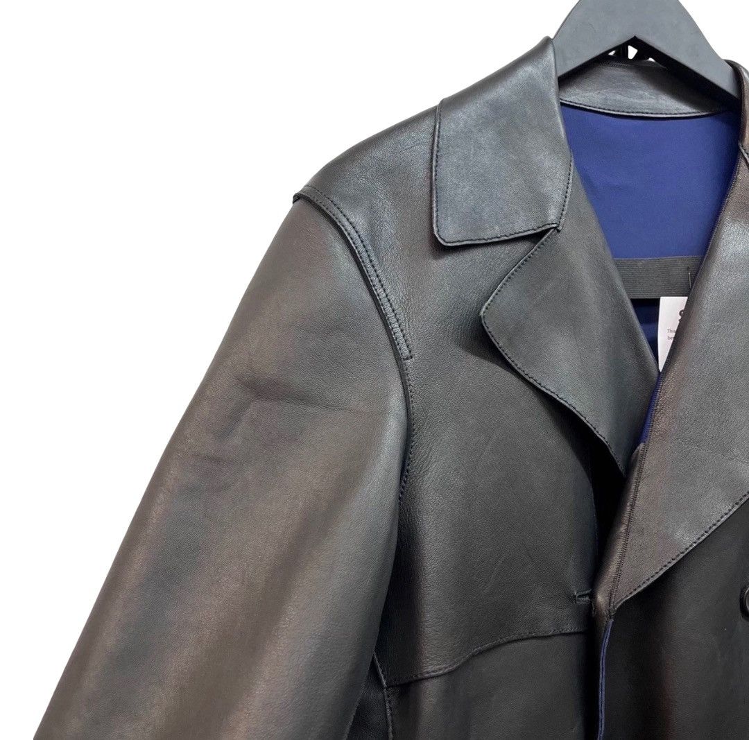 Balenciaga Balenciaga Paris Leather Peacoat – Men’s Size 44 Size US S / EU 44-46 / 1 - 2 Thumbnail