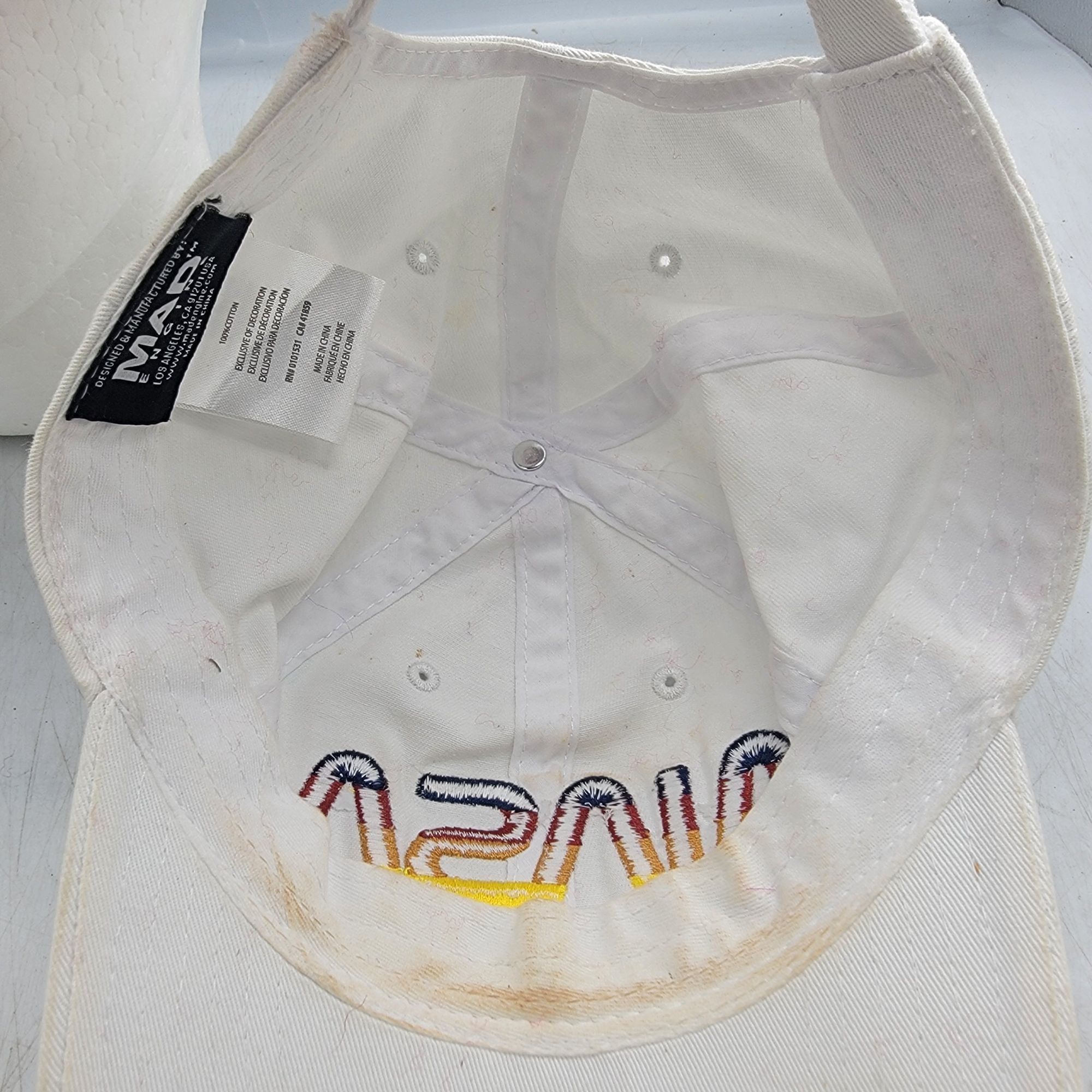 Mad Engine NASA Embroidered Logo White Hat Cap By Mad Engine Casual Lig Size ONE SIZE - 7 Thumbnail