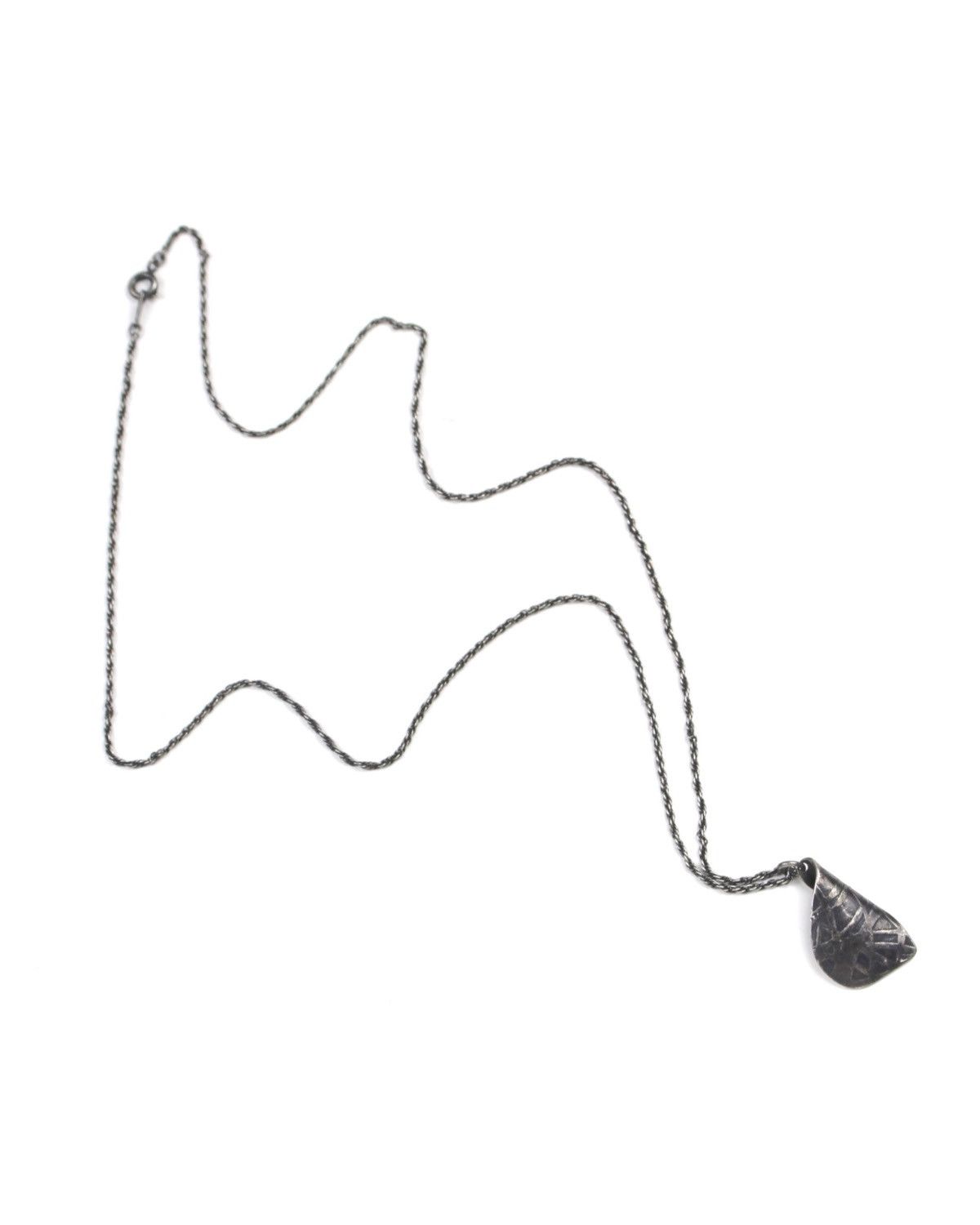Japanese Brand 2000S JAPANESE HANDCRAFTED SILVER ABSTRACT PENDANT NECKLACE Size ONE SIZE - 2 Thumbnail