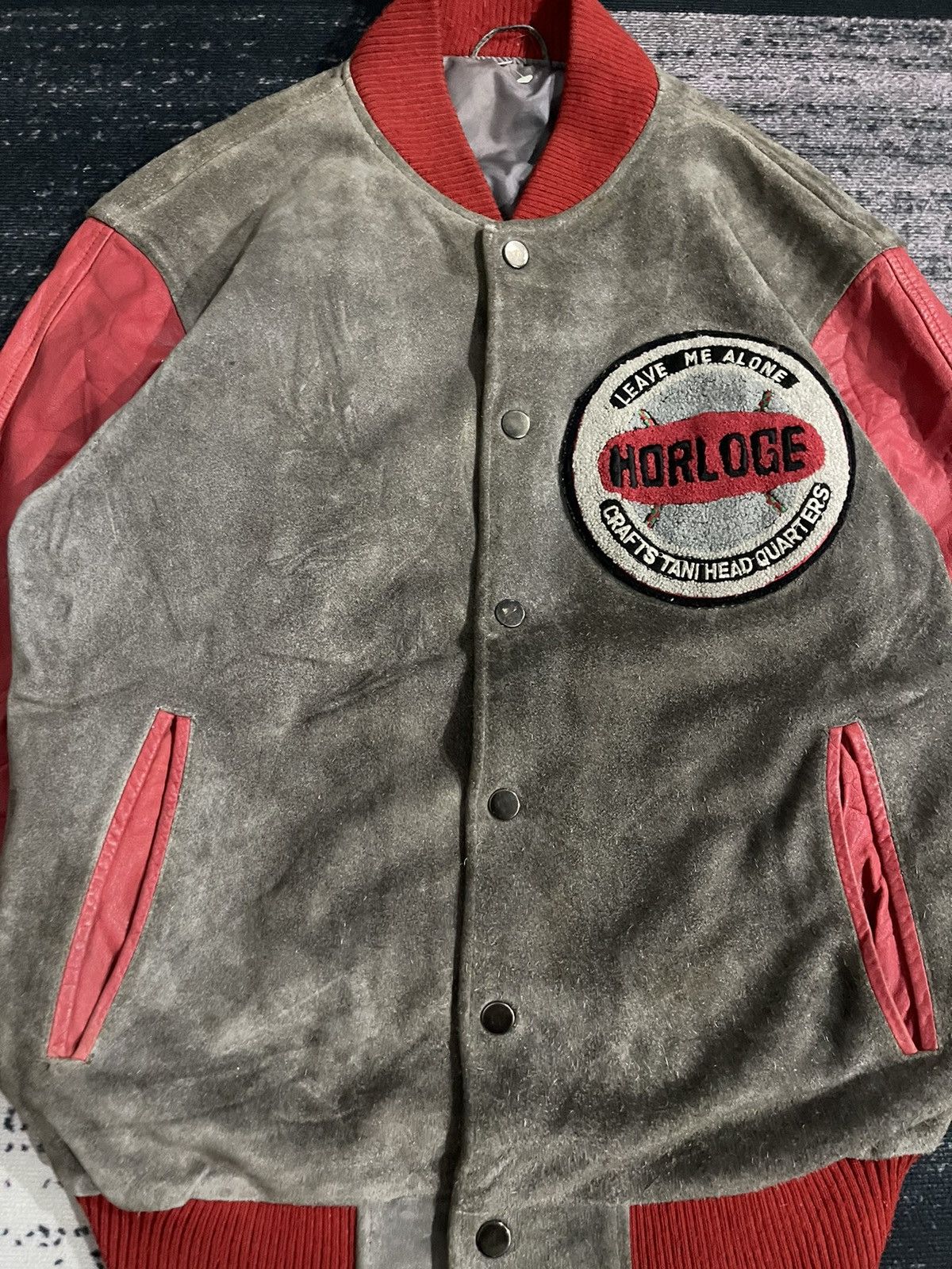 Vintage Vintage Horloge Craft Tani Varsity Leather Jacket Size US M / EU 48-50 / 2 - 5 Thumbnail