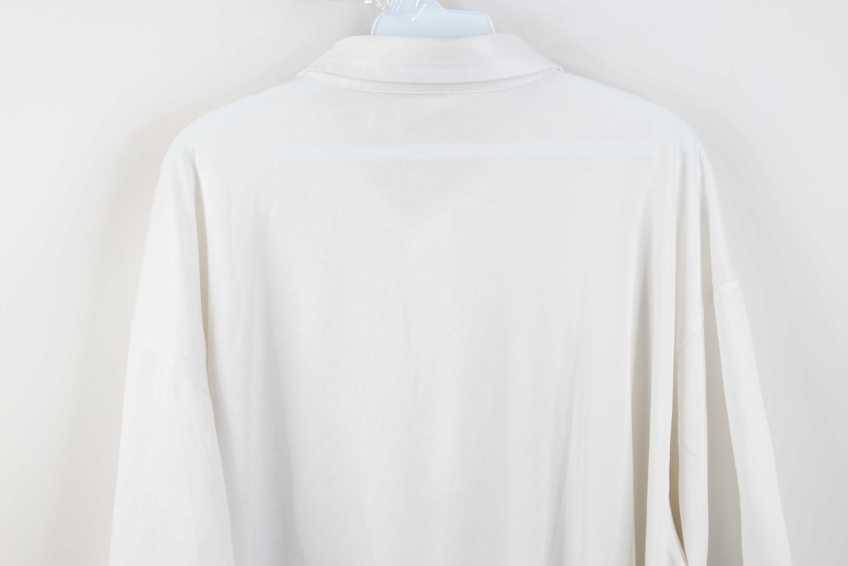 Vintage Vintage 90s Streetwear Knit Collared Golf Polo Shirt White Size US XL / EU 56 / 4 - 13 Thumbnail