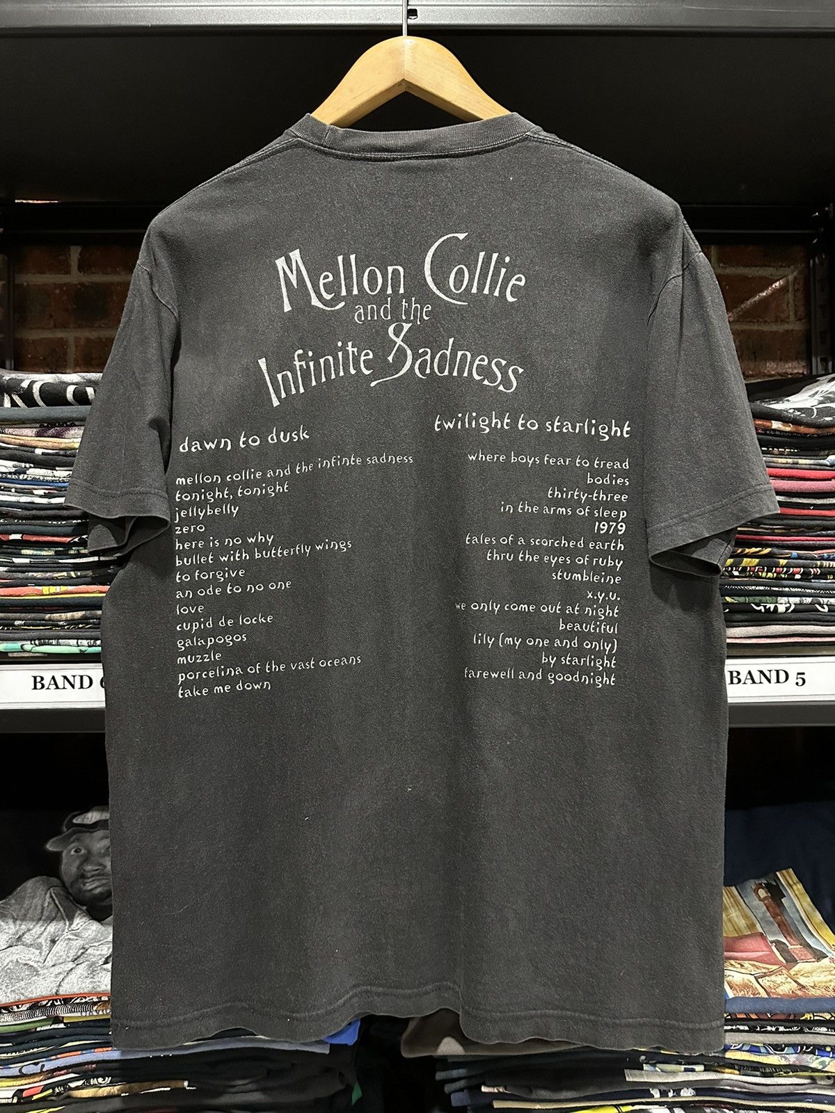Band Tees Vintage 90s Smashing Pumpkins Mellon Collin Faded Tee Size US L / EU 52-54 / 3 - 3 Thumbnail