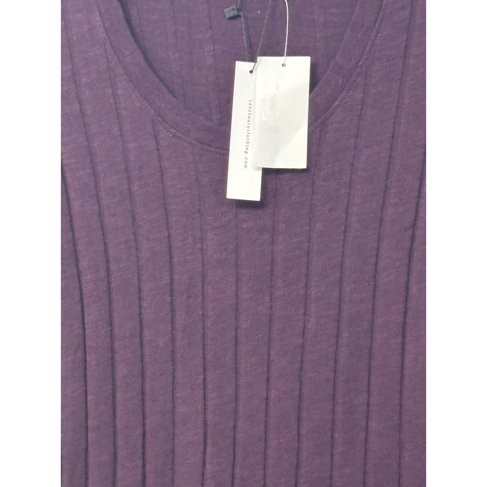 Sanctuary Sanctuary Ruby Scoop Ribbed 3/4 Sleeve Top, Amethyst, L Size L / US 10 / IT 46 - 11 Thumbnail