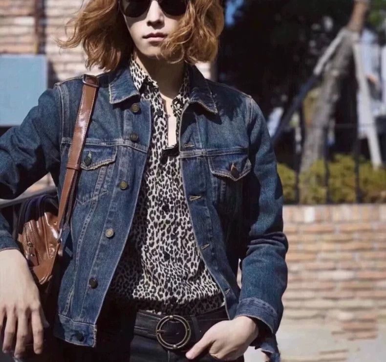 Saint Laurent Paris Saint Laurent Paris 13fw snow leopard print shirt-2507 Size US S / EU 44-46 / 1 - 6 Thumbnail