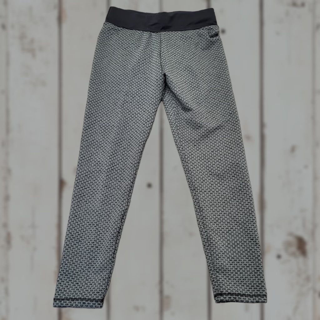 Vintage Blivener Leggings Womens XL Butt Lifting Textured Gray Scrunch Stretch Cropped Size 32" / US 10 / IT 46 - 1 Thumbnail