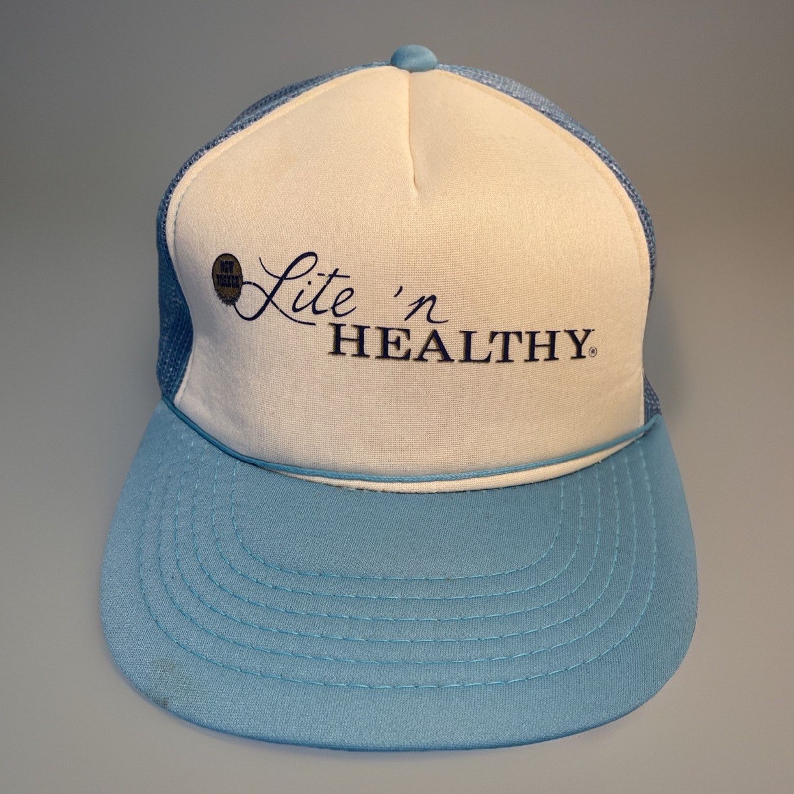 Vintage Vtg Adjustable New Yorker Lite N Healthy Trucker Hat Bout Size ONE SIZE - 1 Thumbnail