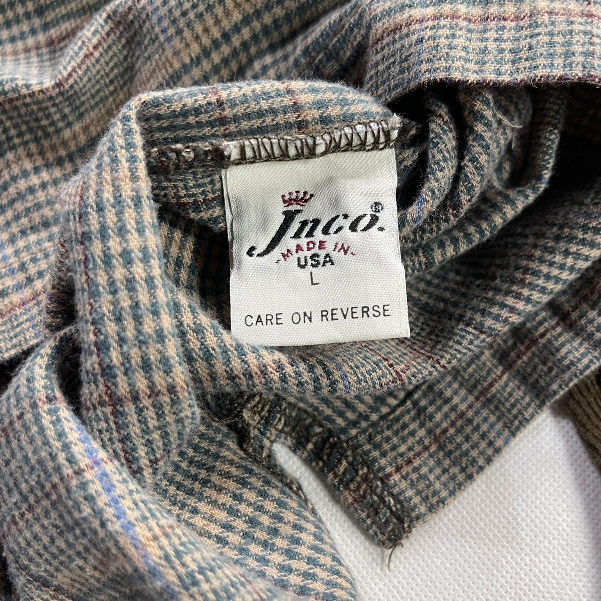 Vintage 🔥Rare! Vintage 90s JNCO Plaid Pocket Embroidered Shirt Size US L / EU 52-54 / 3 - 8 Thumbnail