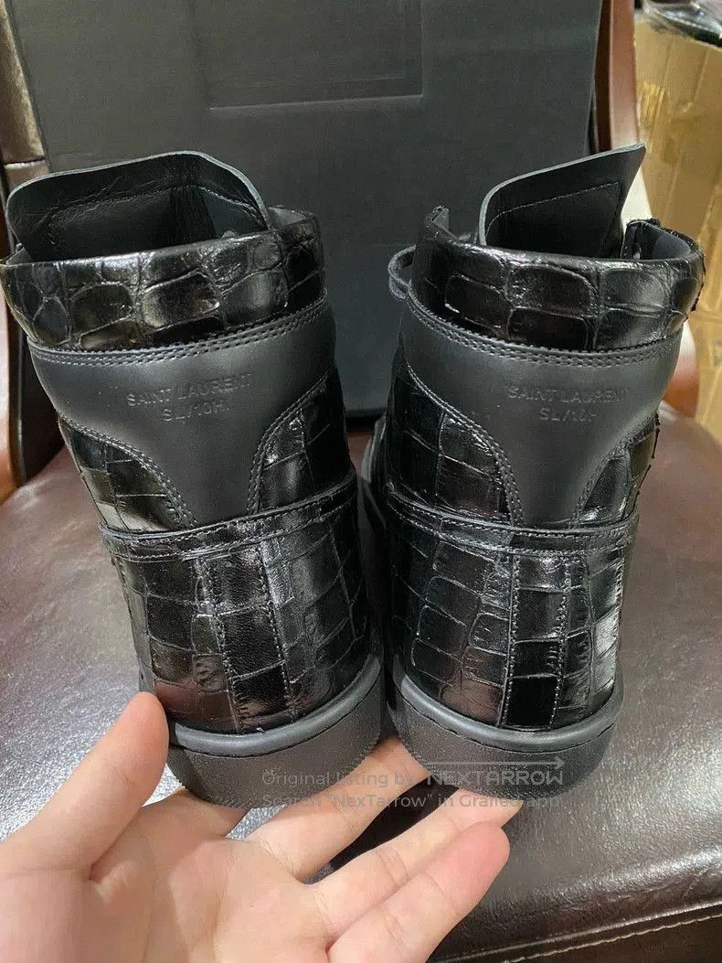 Yves Saint Laurent saint laurent. Alligator print size 40 high. Size US 7 / EU 40 - 6 Thumbnail