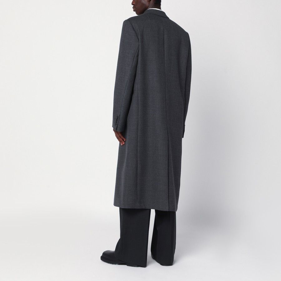 Dries Van Noten o1d2blof0226 Double Breasted Wool Coat in Gray Size US M / EU 48-50 / 2 - 3 Thumbnail