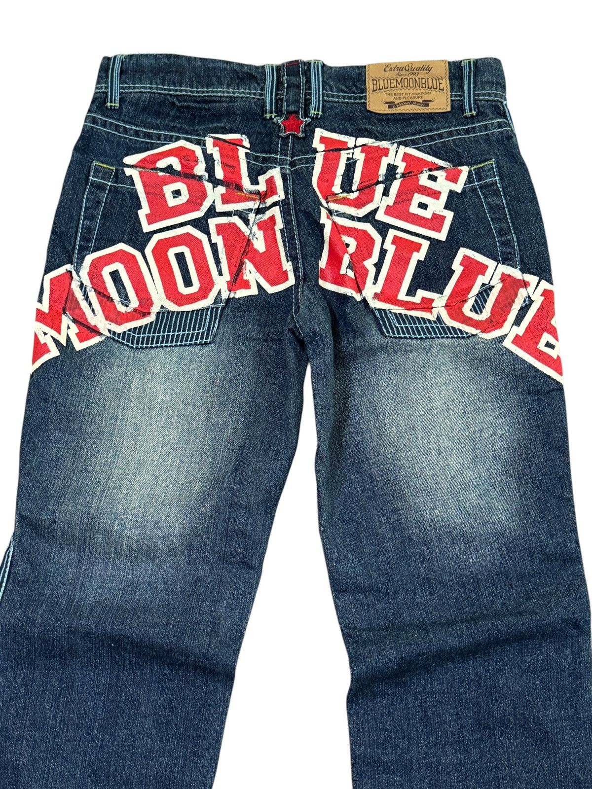 Hysteric Glamour × Japanese Brand VINTAGE BLUE MOON BLUE DAICOCK HICKORY LOW RISE DENIM JEANS Size US 30 / EU 46 - 9 Thumbnail