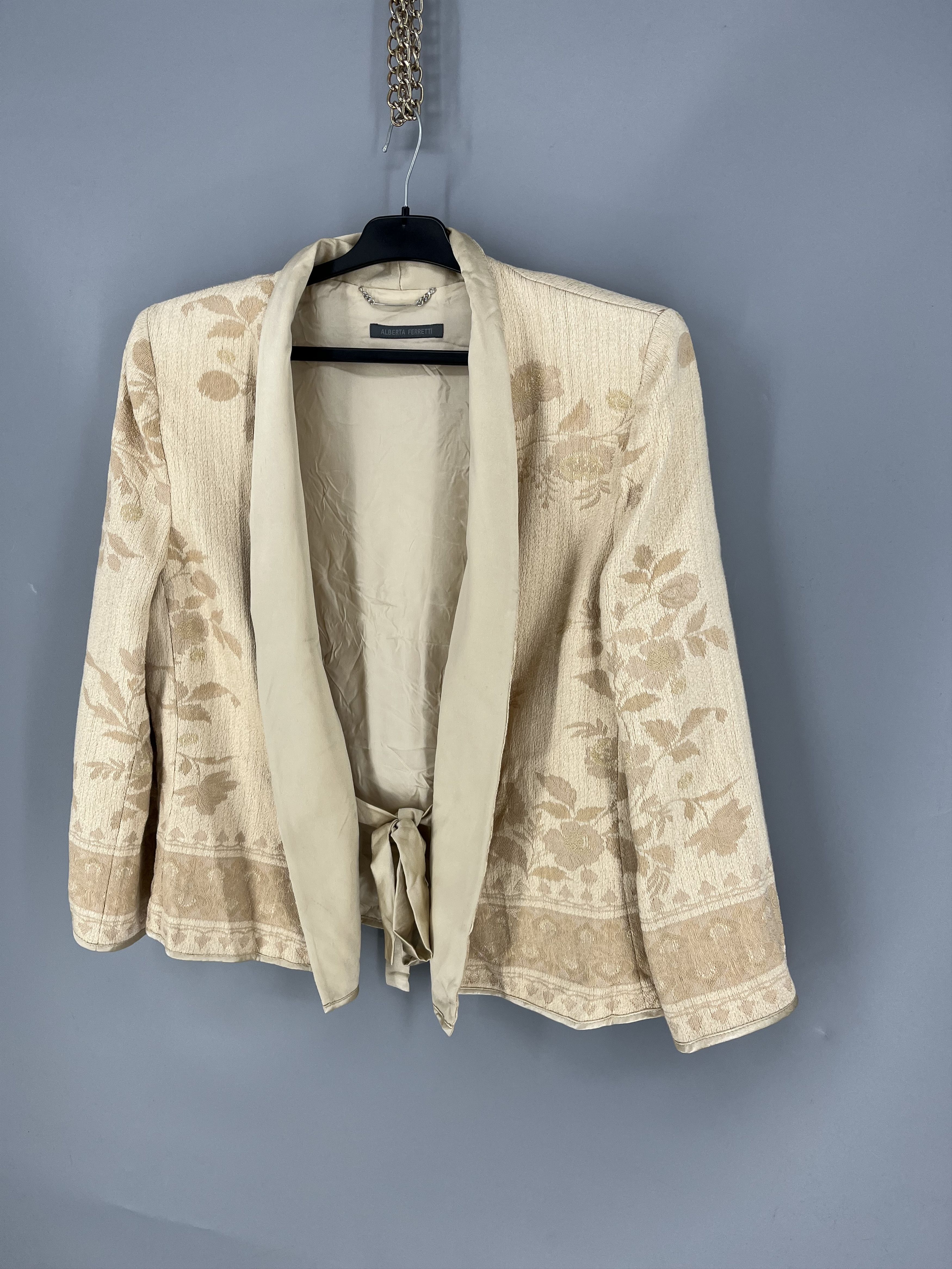 Alberta Ferretti ALBERTA FERRETTI Twill Blazer Jacket IT Size S / US 4 / IT 40 - 3 Thumbnail
