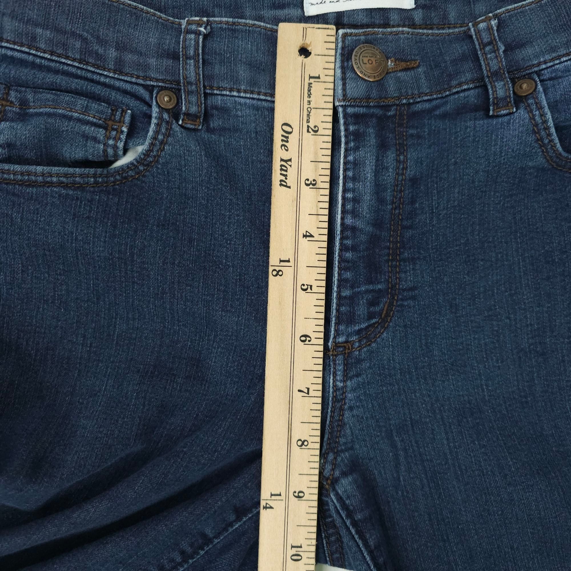 Loft Loft Modern Skinny Jeans Womens Size 28/6 Mid Rise Dark Wash Size 28" / US 6 / IT 42 - 4 Thumbnail