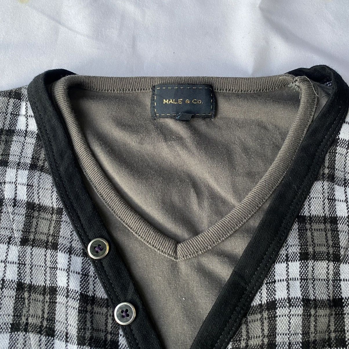 If Six Was Nine × Japanese Brand × Vintage Japanese Tartan Double Layer Short Sleeve By Male&co Size US M / EU 48-50 / 2 - 3 Thumbnail