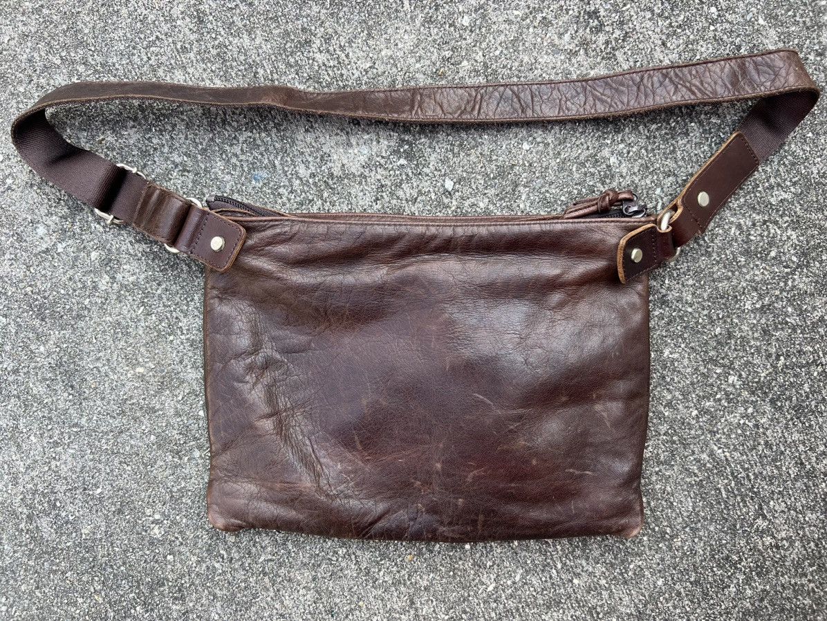 Leather Vintage Indeed Japan Pewter Patina Leather Sling Bag Size ONE SIZE - 10 Thumbnail
