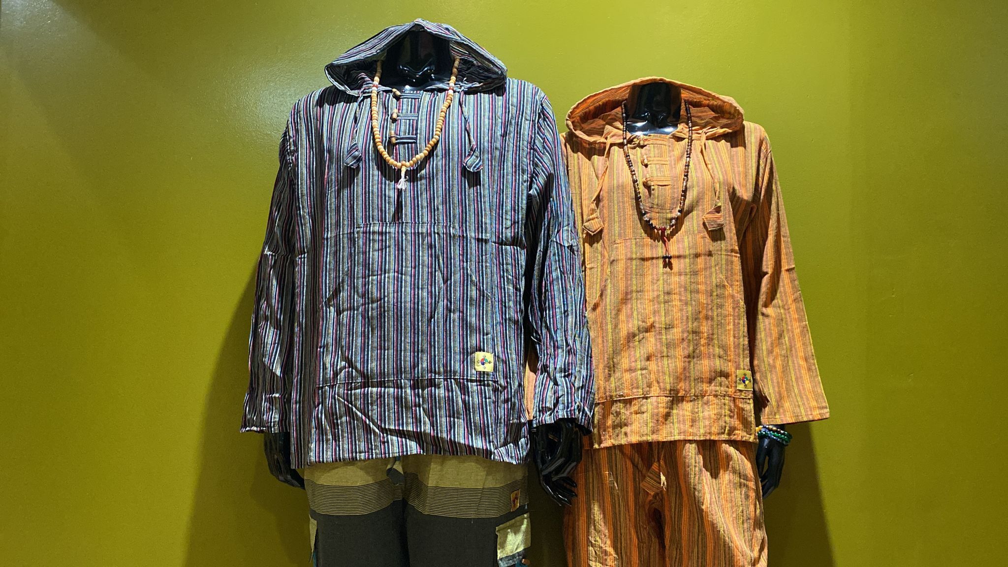 Other Cotton Baja Hoodie With Pocket - Stripes - Rasta - New - M Size US M / EU 48-50 / 2 - 3 Thumbnail