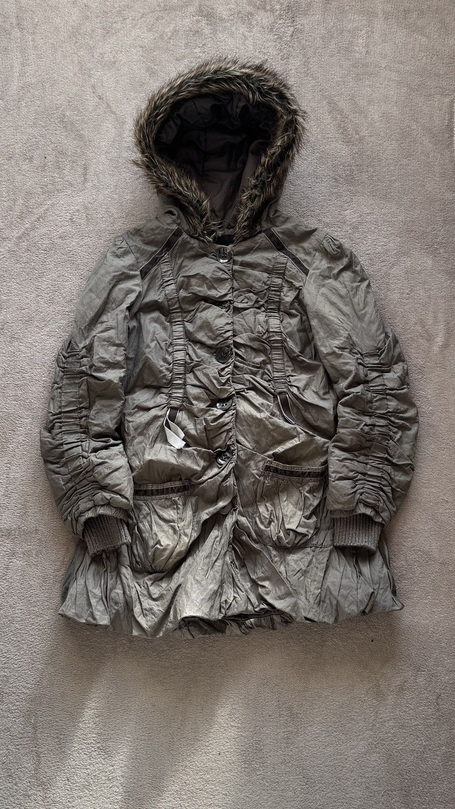 Japanese Brand Y2K If Six Was Nine Goa Lgb Style Faux Fur Hood Parka Jacket Size M / US 6-8 / IT 42-44 - 1 Thumbnail