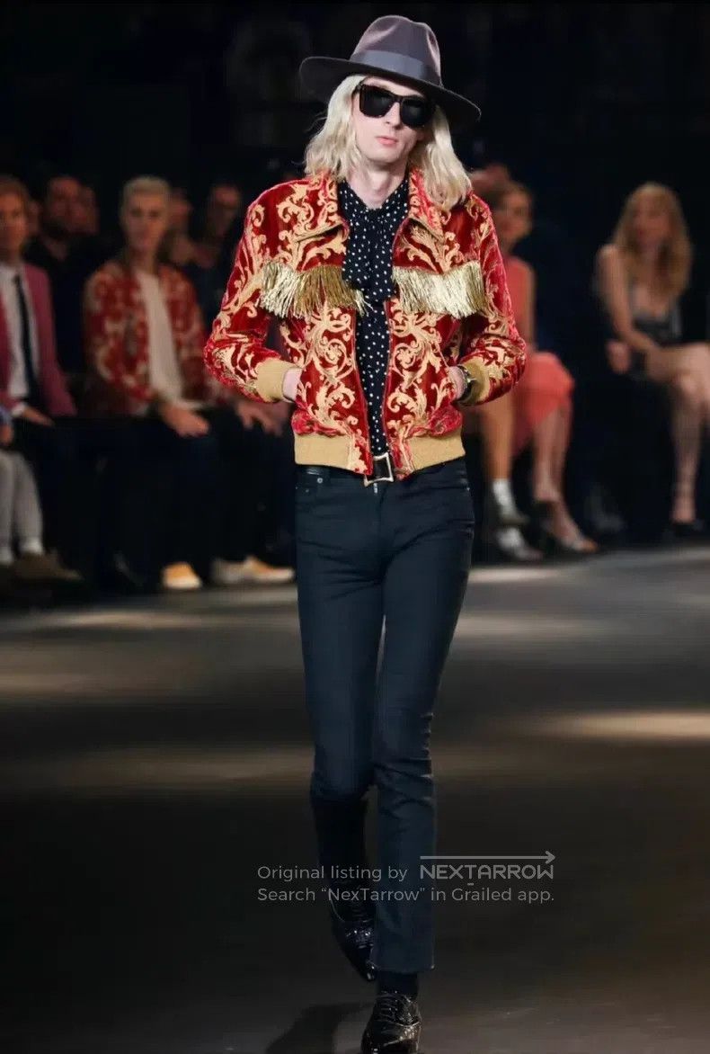 Saint Laurent Paris Saint Laurent Paris Velvet Gold Fringe Jacket i Size US M / EU 48-50 / 2 - 7 Thumbnail