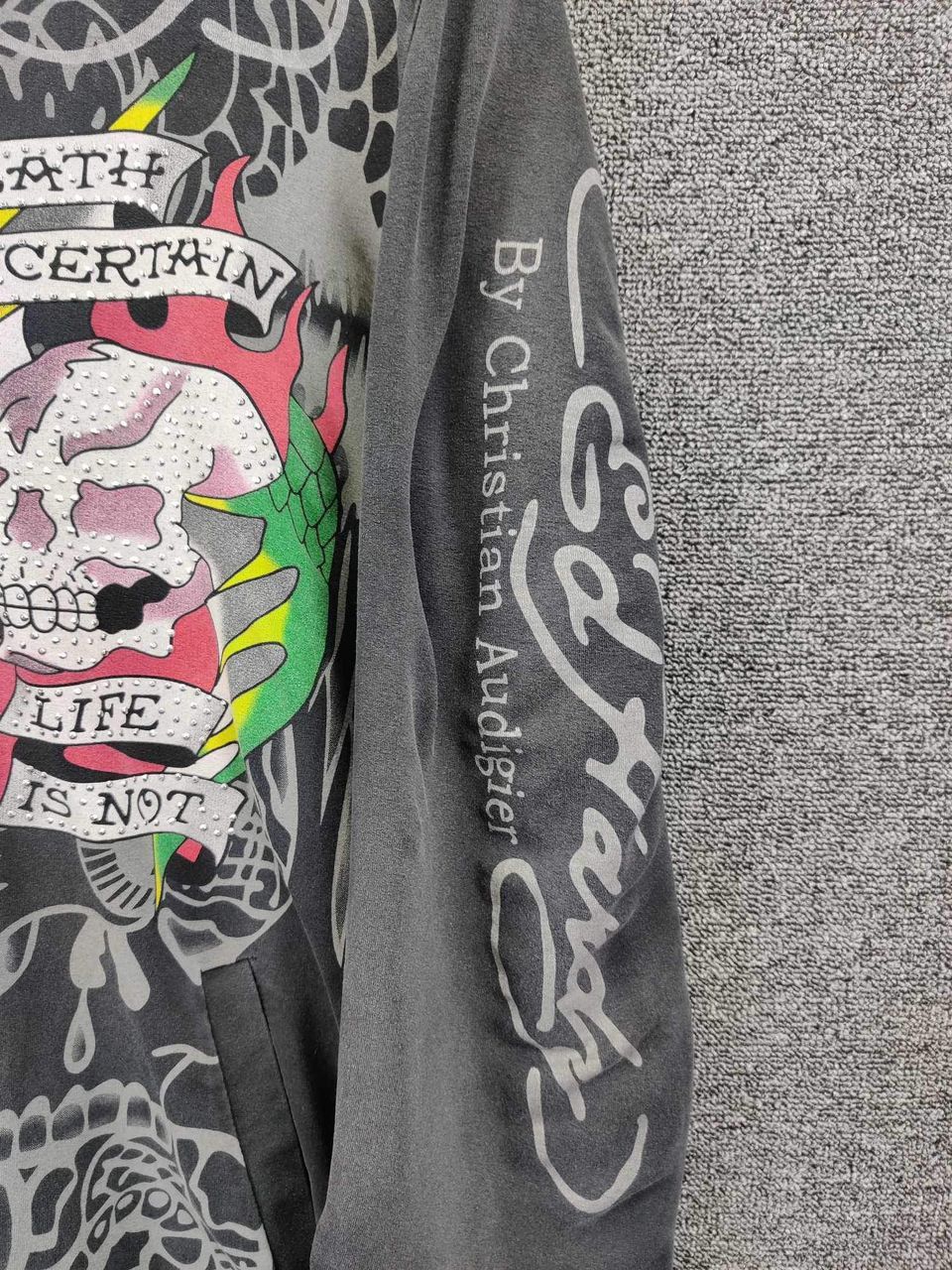 Ed Hardy Vintage Ed Hardy Christian Audigier Zipper Hoodie Size US XL / EU 56 / 4 - 9 Thumbnail