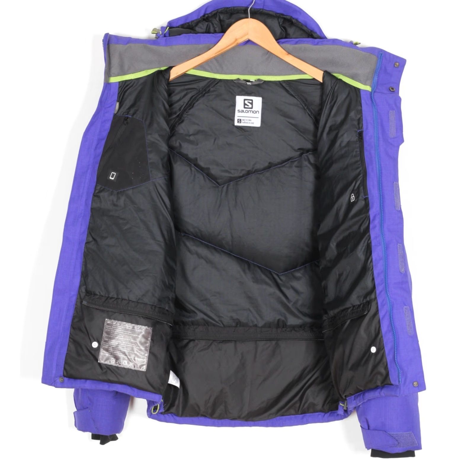 Salomon Salomon Hooded Down Ski Jacket Men S MJ6436 - Purple, Regular, Zip, Insulated, All Seasons, Skiing, Jacket Size US S / EU 44-46 / 1 - 5 Thumbnail