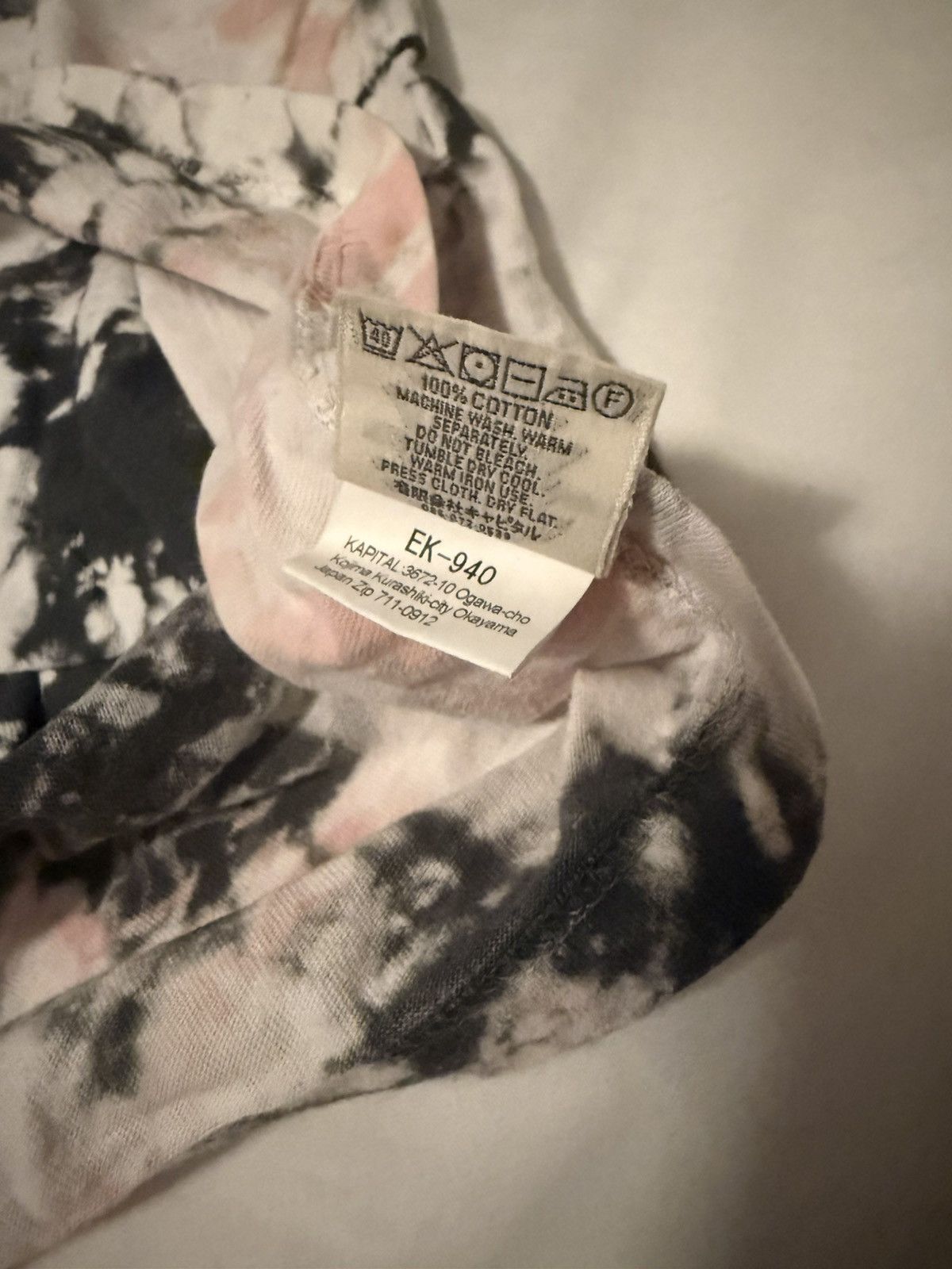 Kapital KAPITAL Jersey Bone Big T Ashbury Dyed Black Pink One Size Size US XL / EU 56 / 4 - 4 Thumbnail