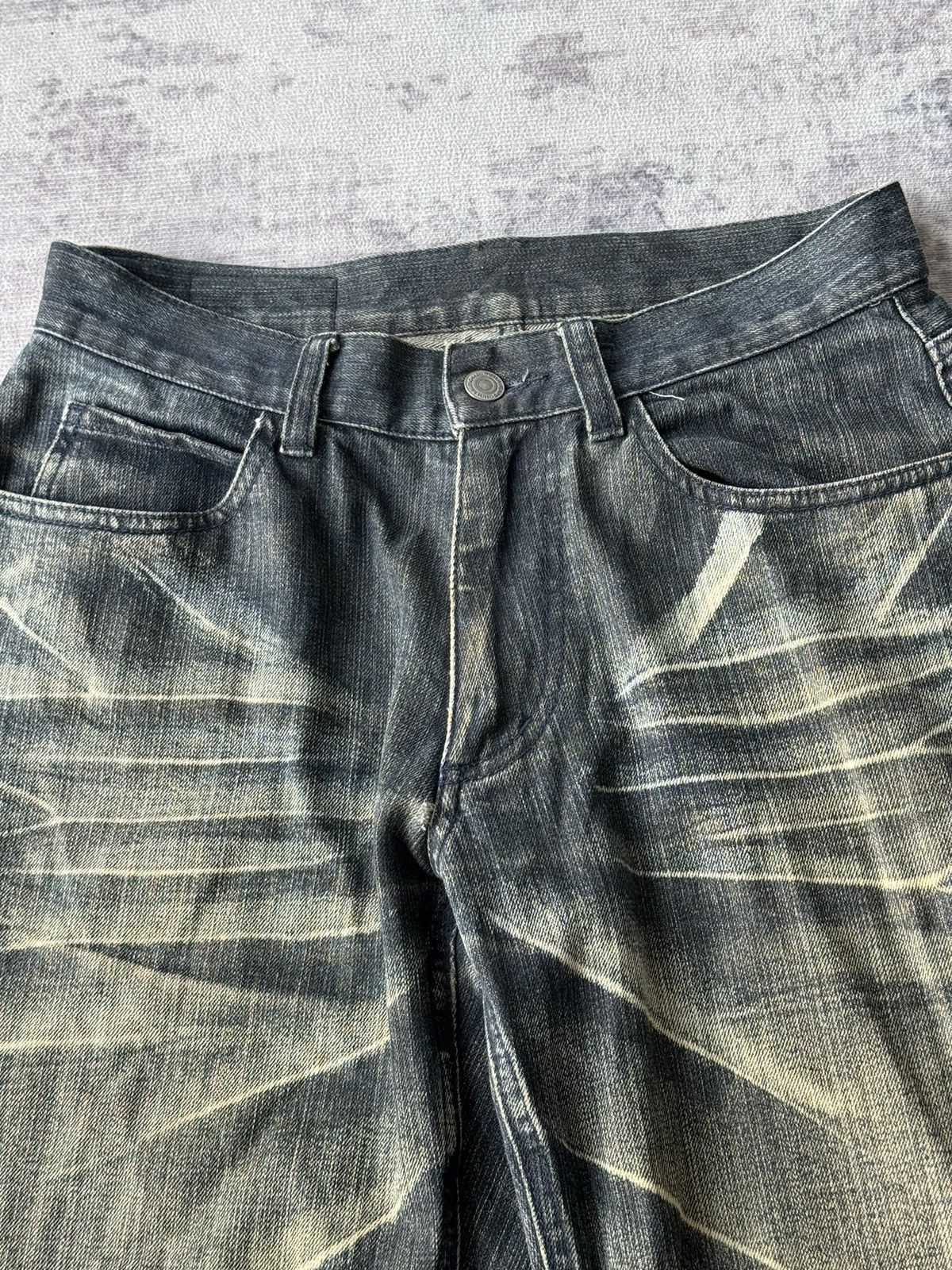 Japanese Brand Vintage A.S.M Super Flared Distressed Denim Size US 29 - 7 Thumbnail