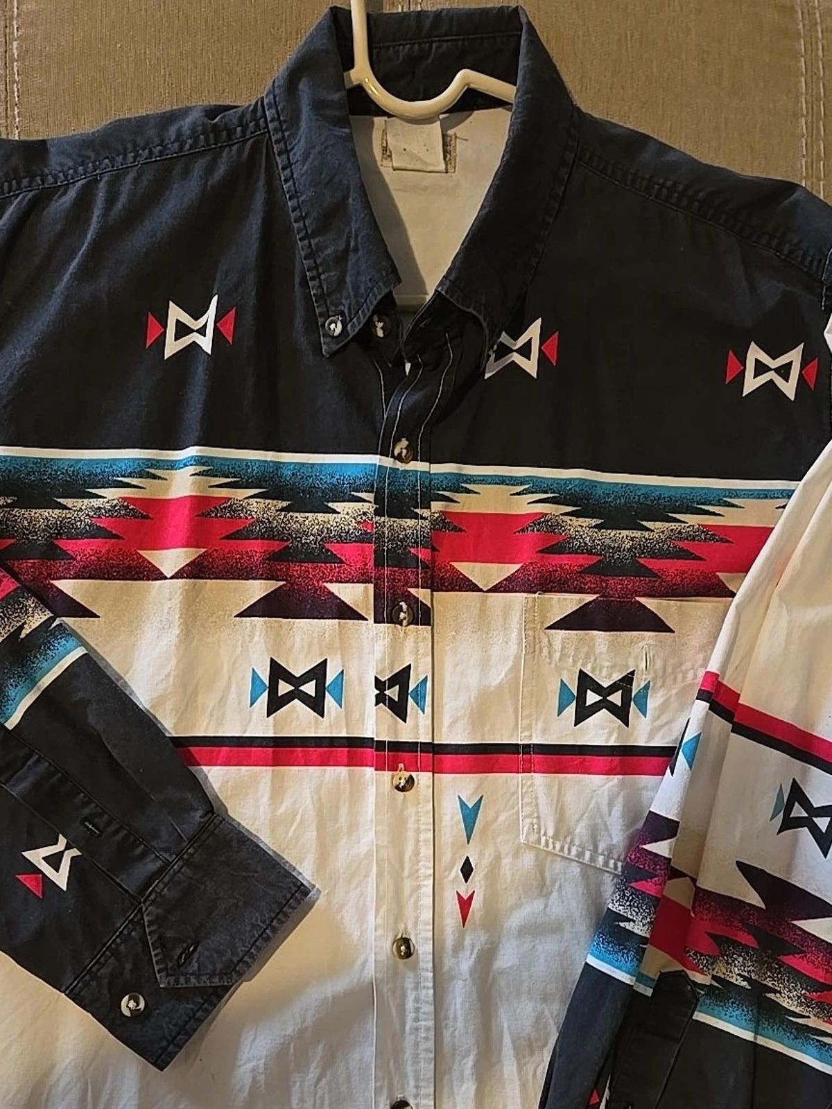 Other Express Rider Vintage Western Shirt Mens Size L Aztec Rodeo Size US L / EU 52-54 / 3 - 4 Thumbnail
