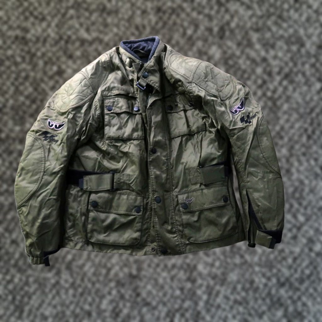 Vintage VINTAGE Moto GP Jacket Men L Motorcycle Protections Padded Green Racer Bike 2004 Gear Size US L / EU 52-54 / 3 - 1 Thumbnail