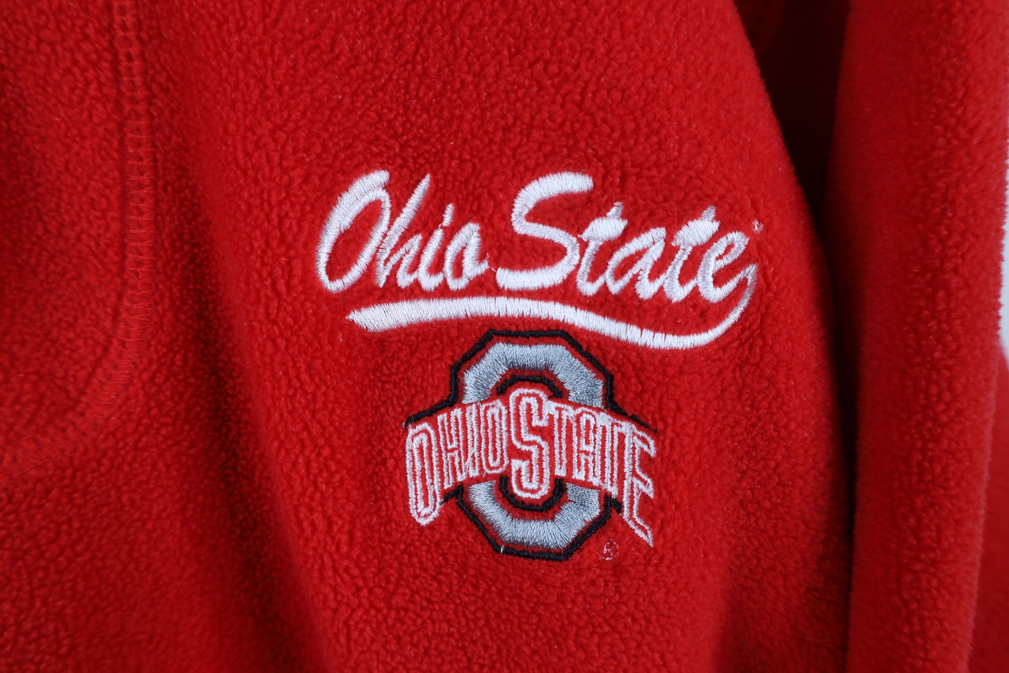 Starter × Vintage Vintage 90s Starter Ohio State University Half Zip Sweater Size US XL / EU 56 / 4 - 4 Thumbnail