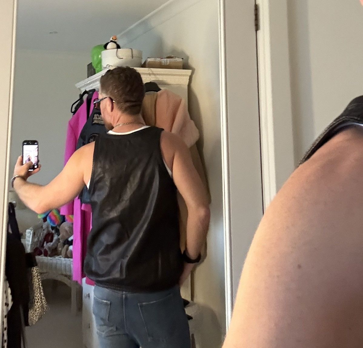 Dsquared2 SS09 Dsquared archive black leather tank vest shirt logo Size US M / EU 48-50 / 2 - 9 Thumbnail