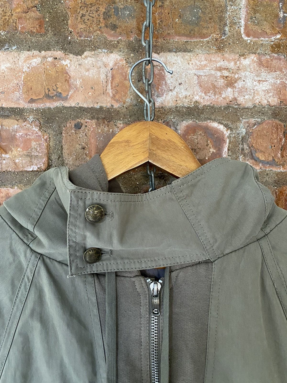 Diesel × If Six Was Nine × Japanese Brand 2000s Diesel crop bono hybrid hoodie Size US XS / EU 42 / 0 - 12 Thumbnail