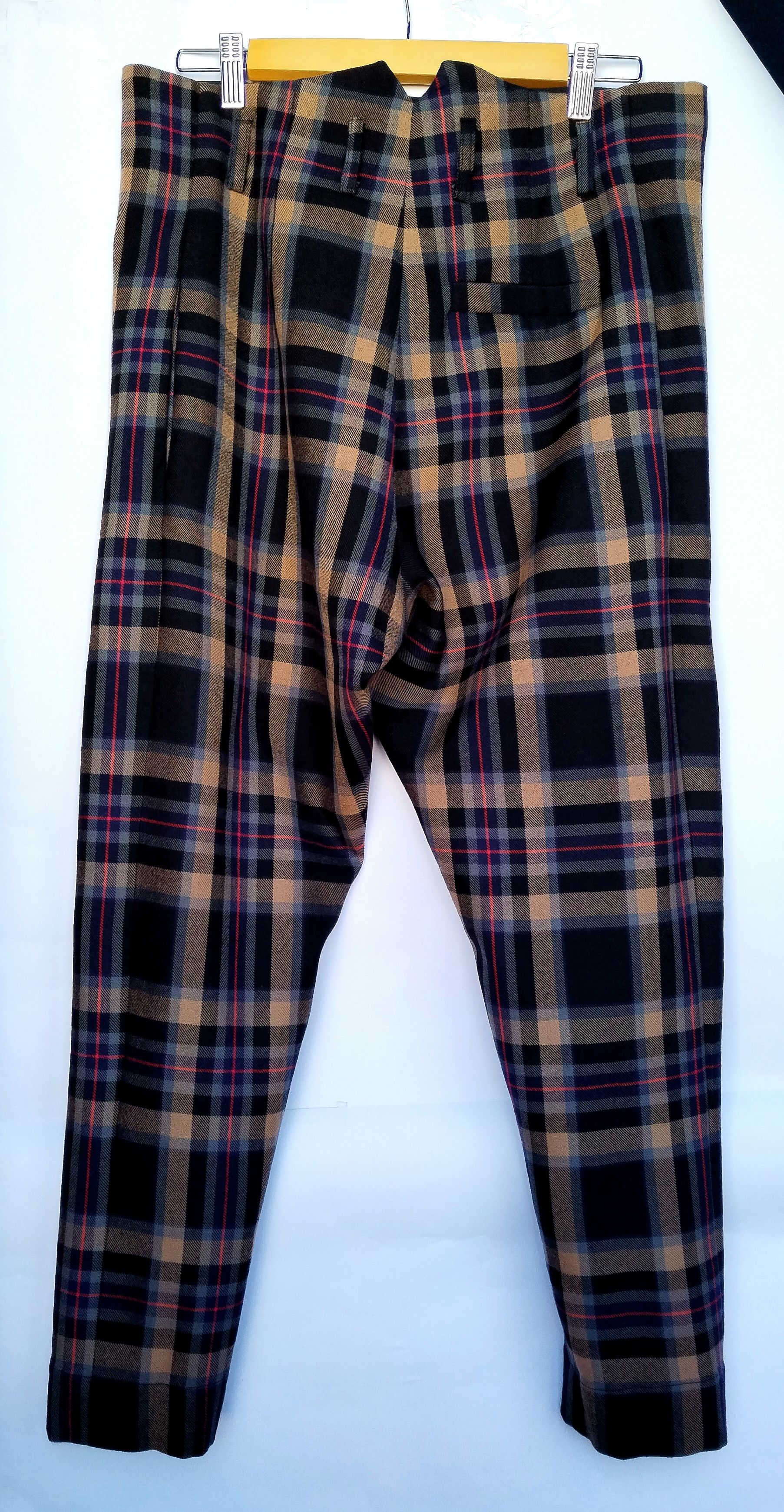 Vivienne Westwood Paper bag drop crotch tartan wool pants Size 26" / US 2 / IT 38 - 2 Thumbnail