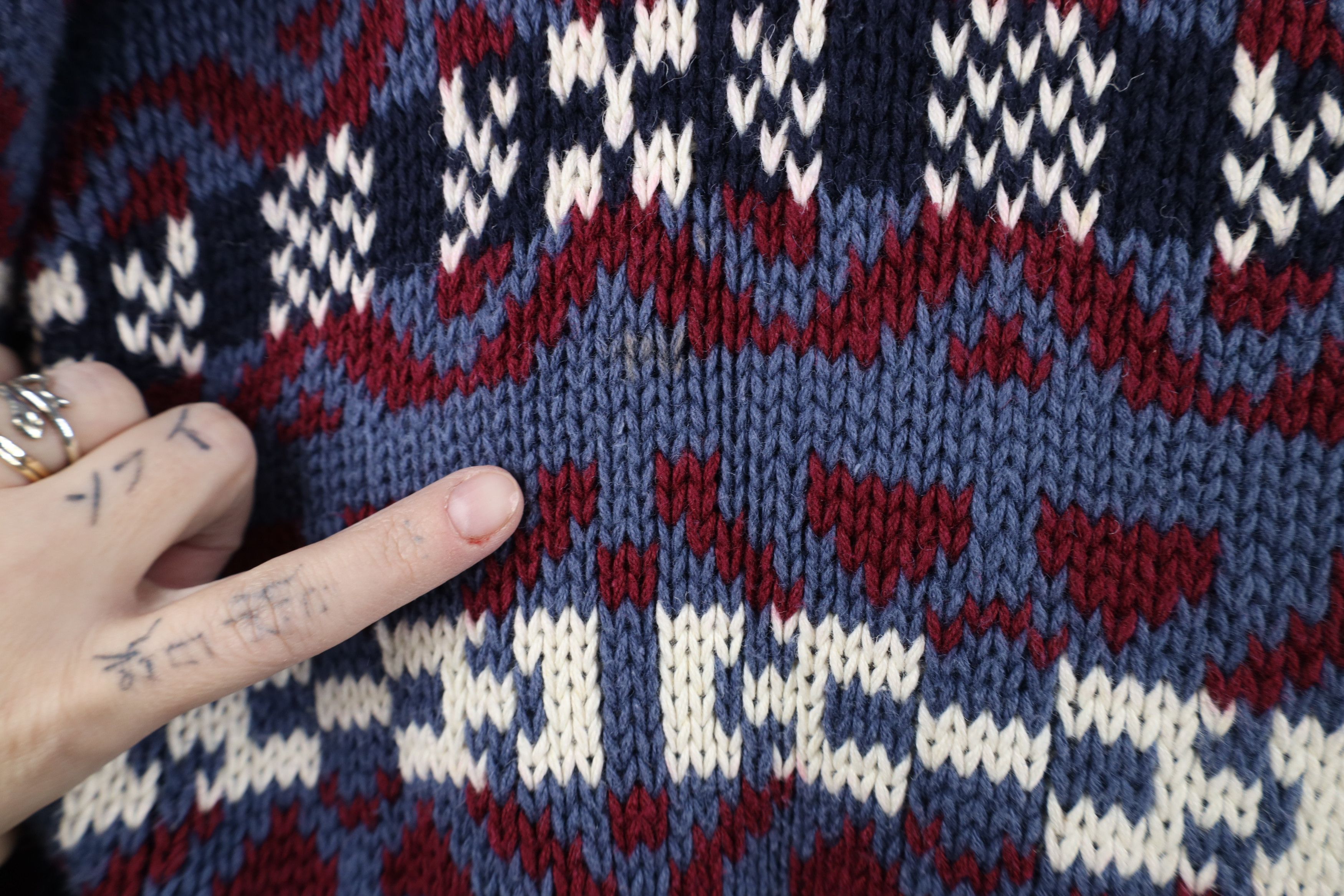 Vintage Vintage 90s Streetwear Fair Isle Cotton Knit Sweater Size US M / EU 48-50 / 2 - 4 Thumbnail