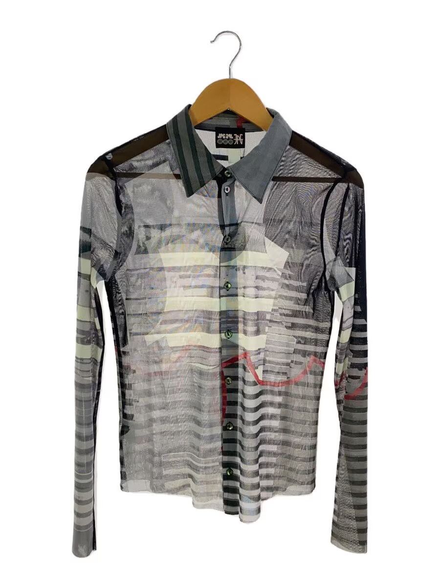 1990s Painting Mesh Button Shirt