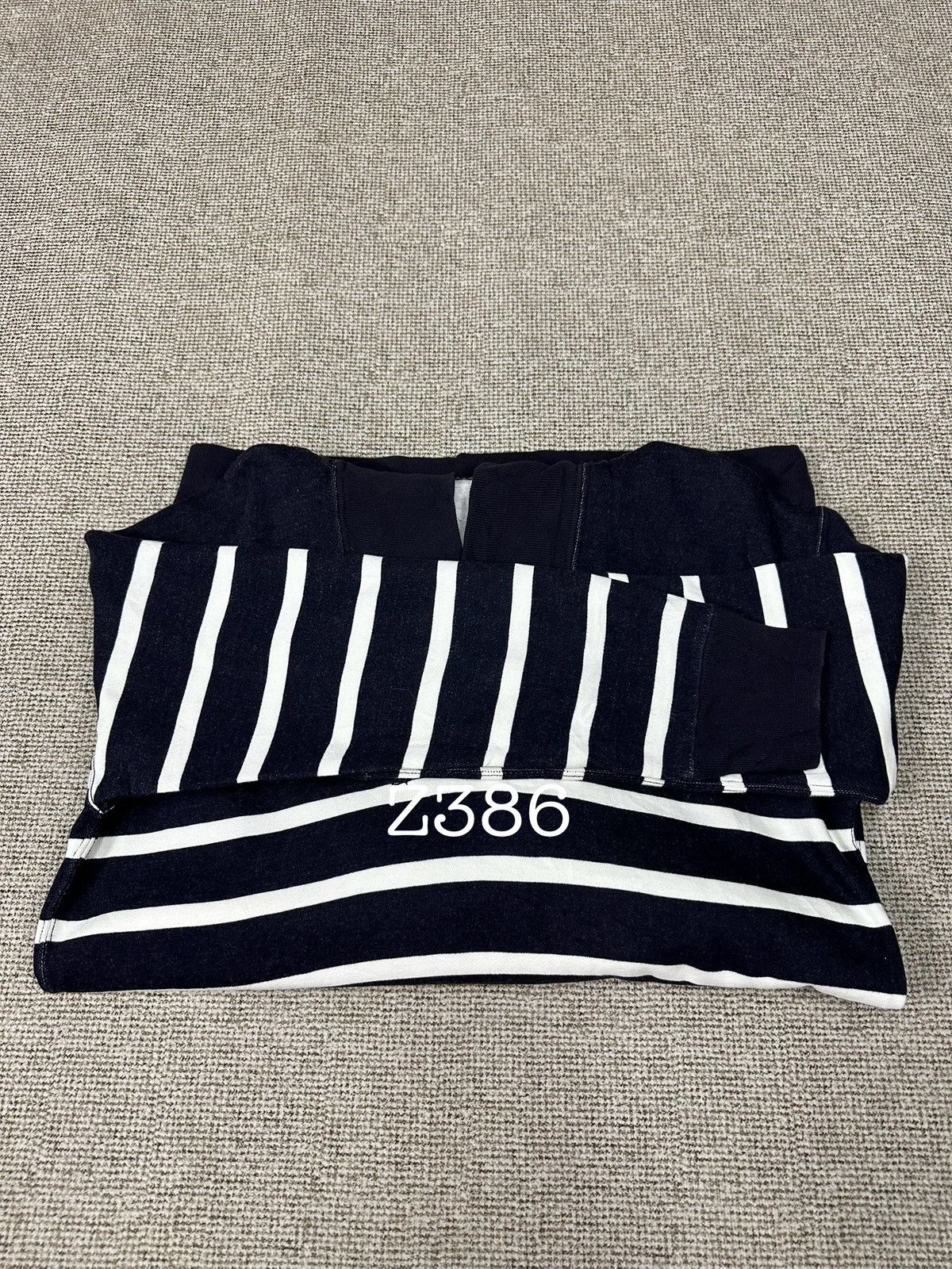 Ralph Lauren Vintage Ralph Lauren Wharf Knit Hoodie in Navy Stripe Z386 Size US XL / EU 56 / 4 - 14 Thumbnail
