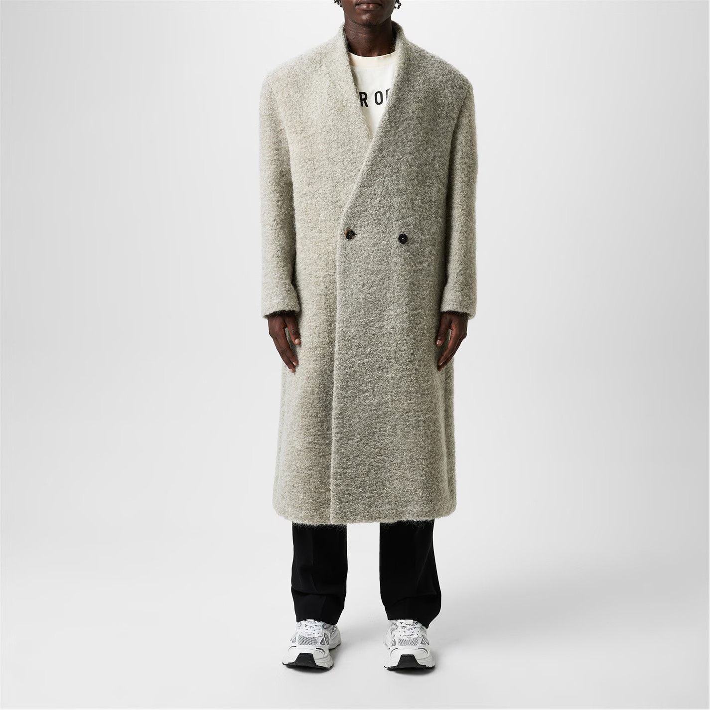 Fear of God o1g2r1mq0426 Double-Breasted Oversized Fit Overcoat in Grey Size US L / EU 52-54 / 3 - 1 Thumbnail