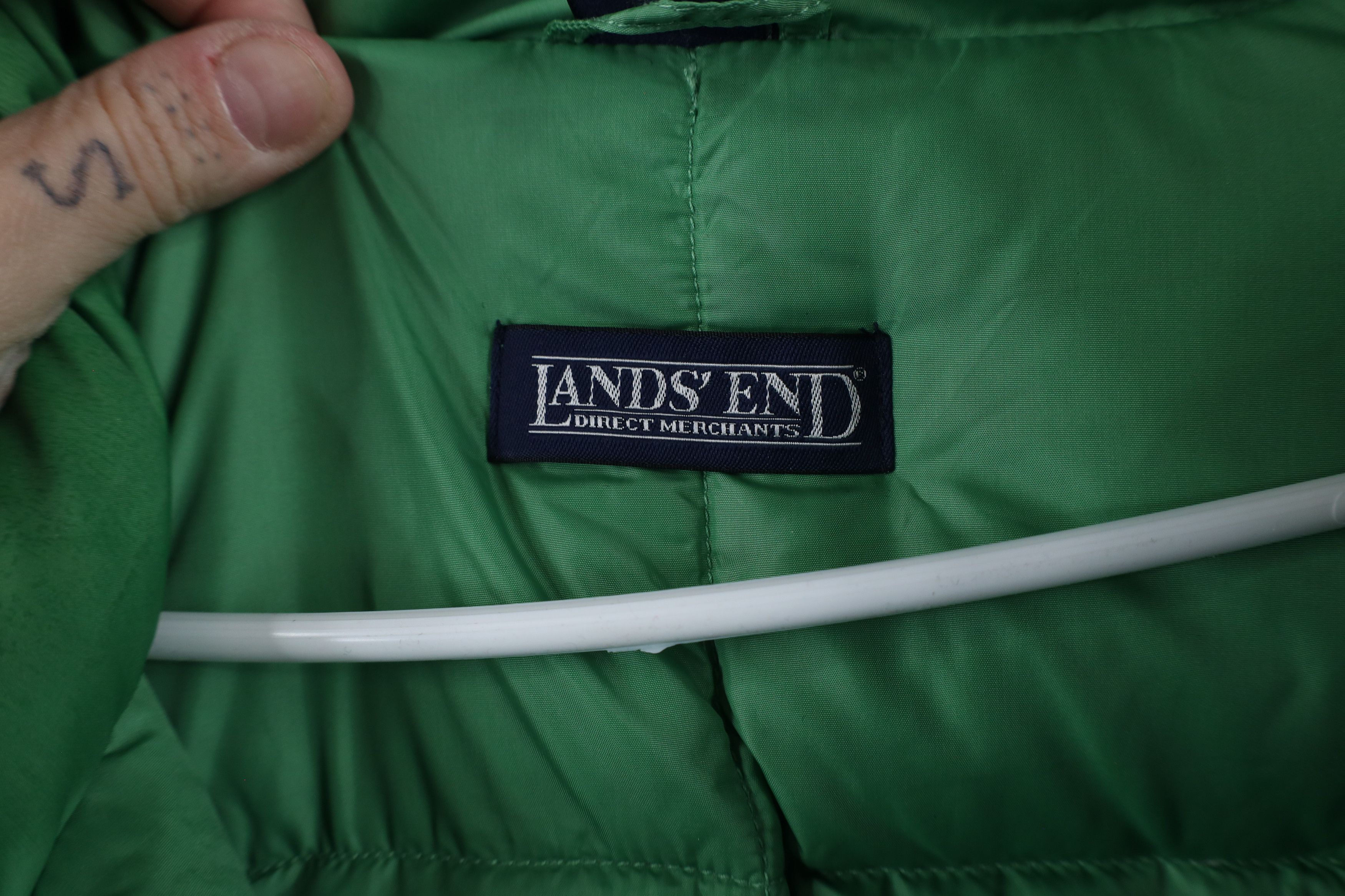 Lands' End × Vintage Vintage 90s Lands End Down Fill Puffer Vest Jacket Green Size US XL / EU 56 / 4 - 7 Thumbnail