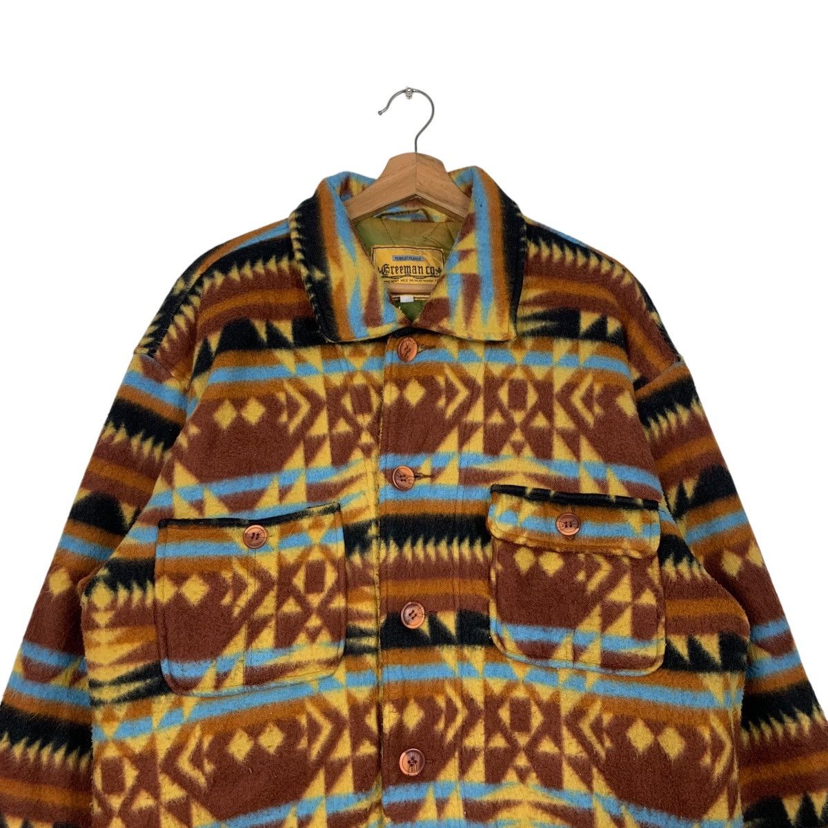Freeman Vintage FREEMAN CO. Native Design Buttoned Jacket #2738-C123 Size US L / EU 52-54 / 3 - 2 Thumbnail