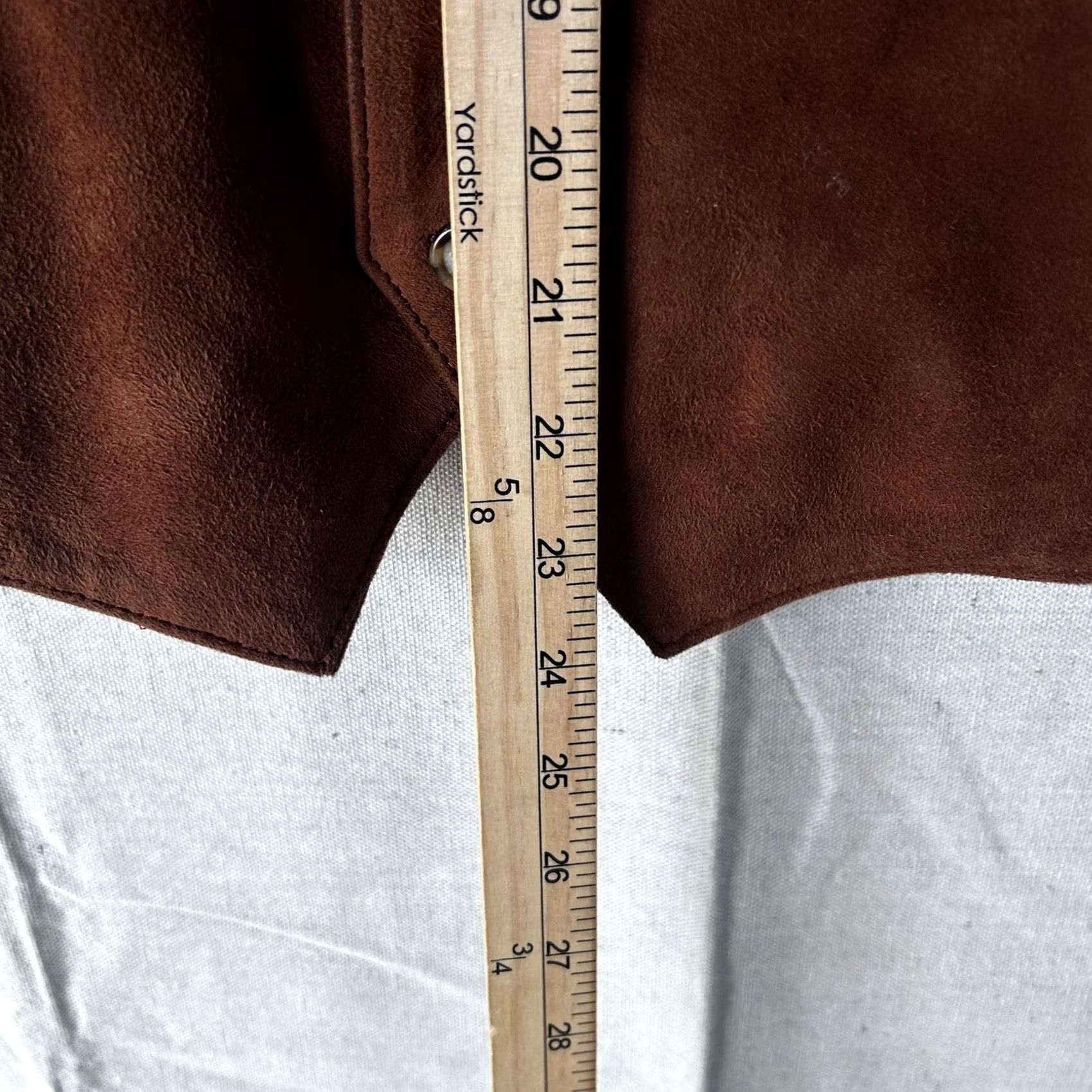 Caruso Rossi & Caruso Argentina Leather Suede Vest Mens Brown Cinch Back Goatskin Size US M / EU 48-50 / 2 - 5 Thumbnail