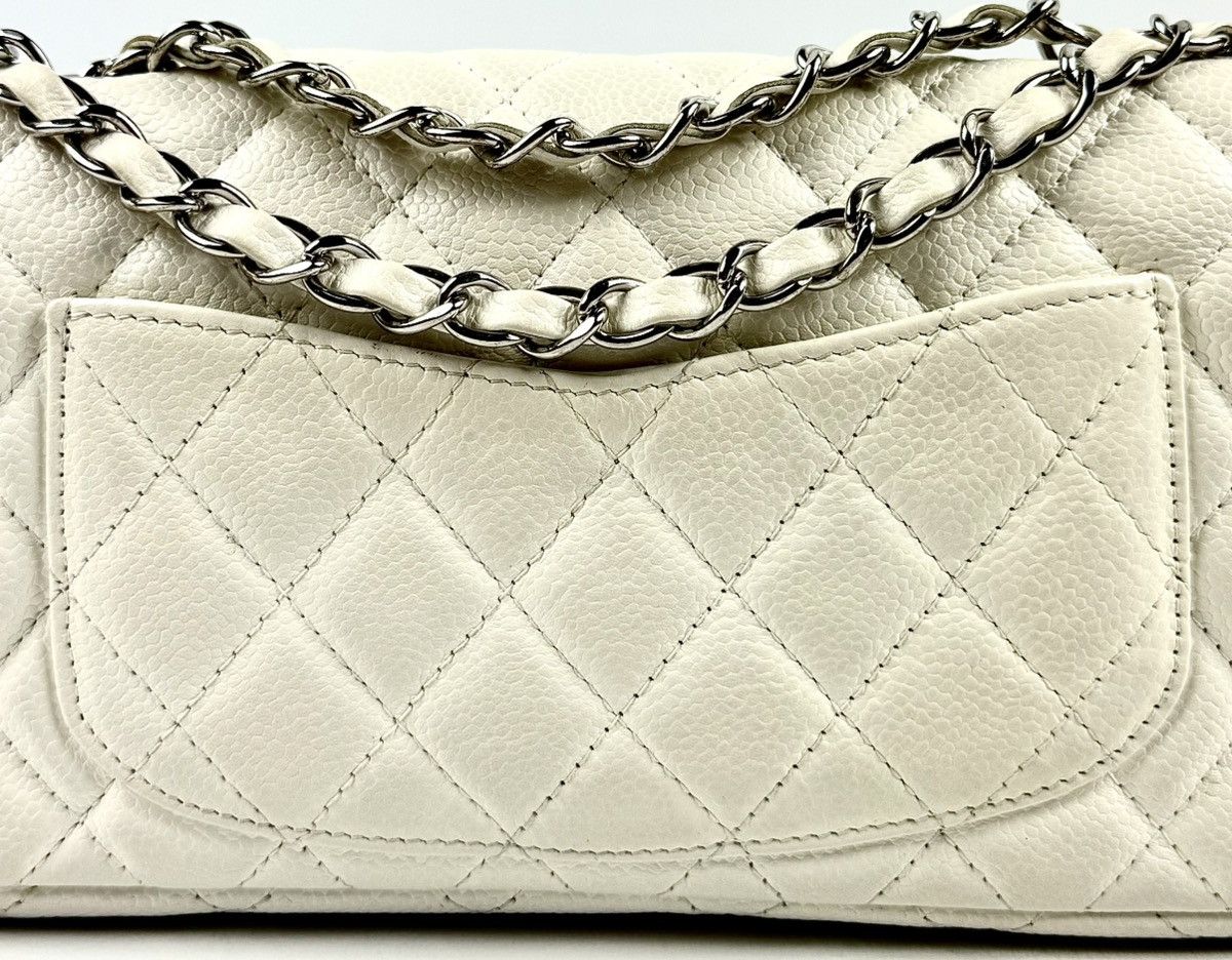 Chanel Chanel - Karl - 2008 - White - Caviar - East West - Flap Size ONE SIZE - 16 Thumbnail