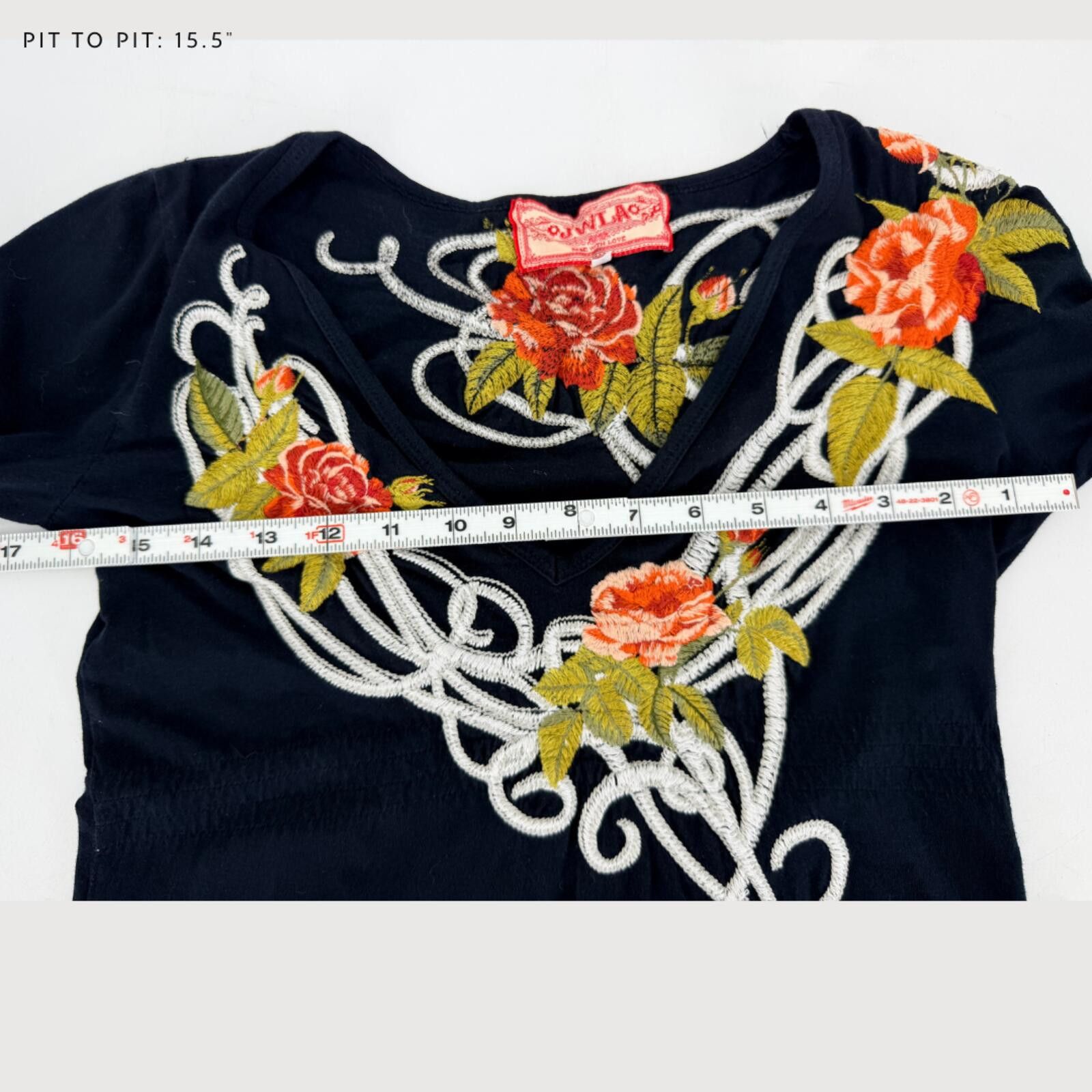 Other Johnny Was JWLA Bohemian Embroidered Mini Dress Black XS Size XS / US 0-2 / IT 36-38 - 7 Thumbnail