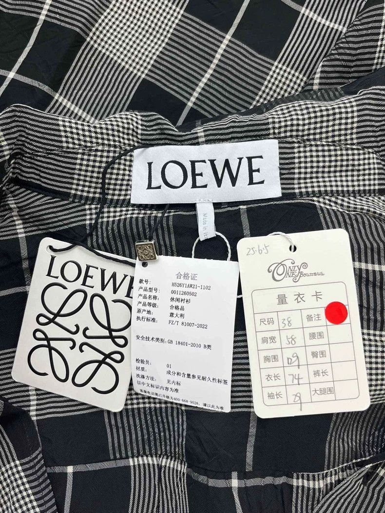 Loewe LOEWE size38 Black and white checkered shirt Size US M / EU 48-50 / 2 - 4 Thumbnail