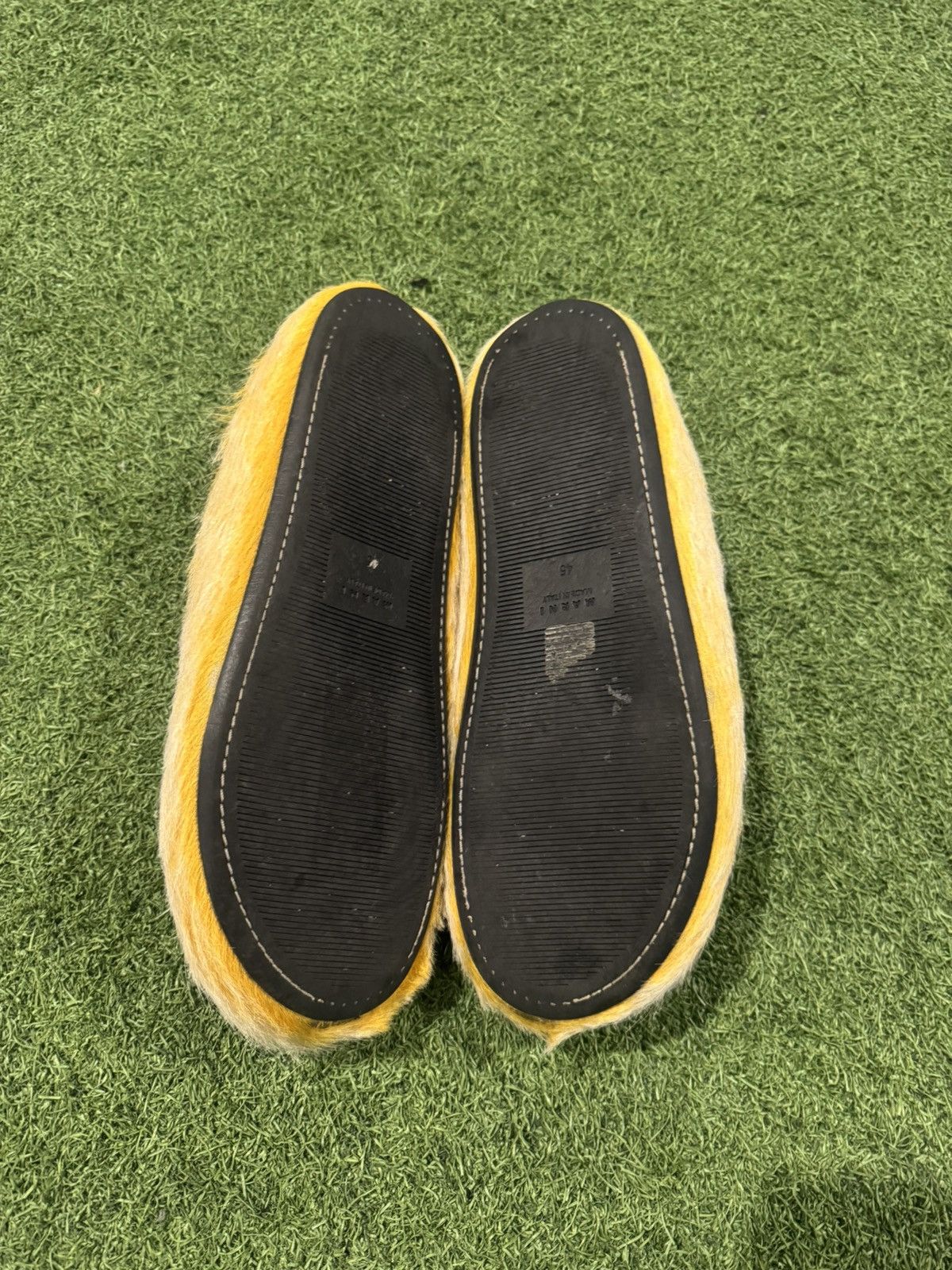Marni Marni Mule Fur Slides Mustard Size US 12 / EU 45 - 5 Thumbnail