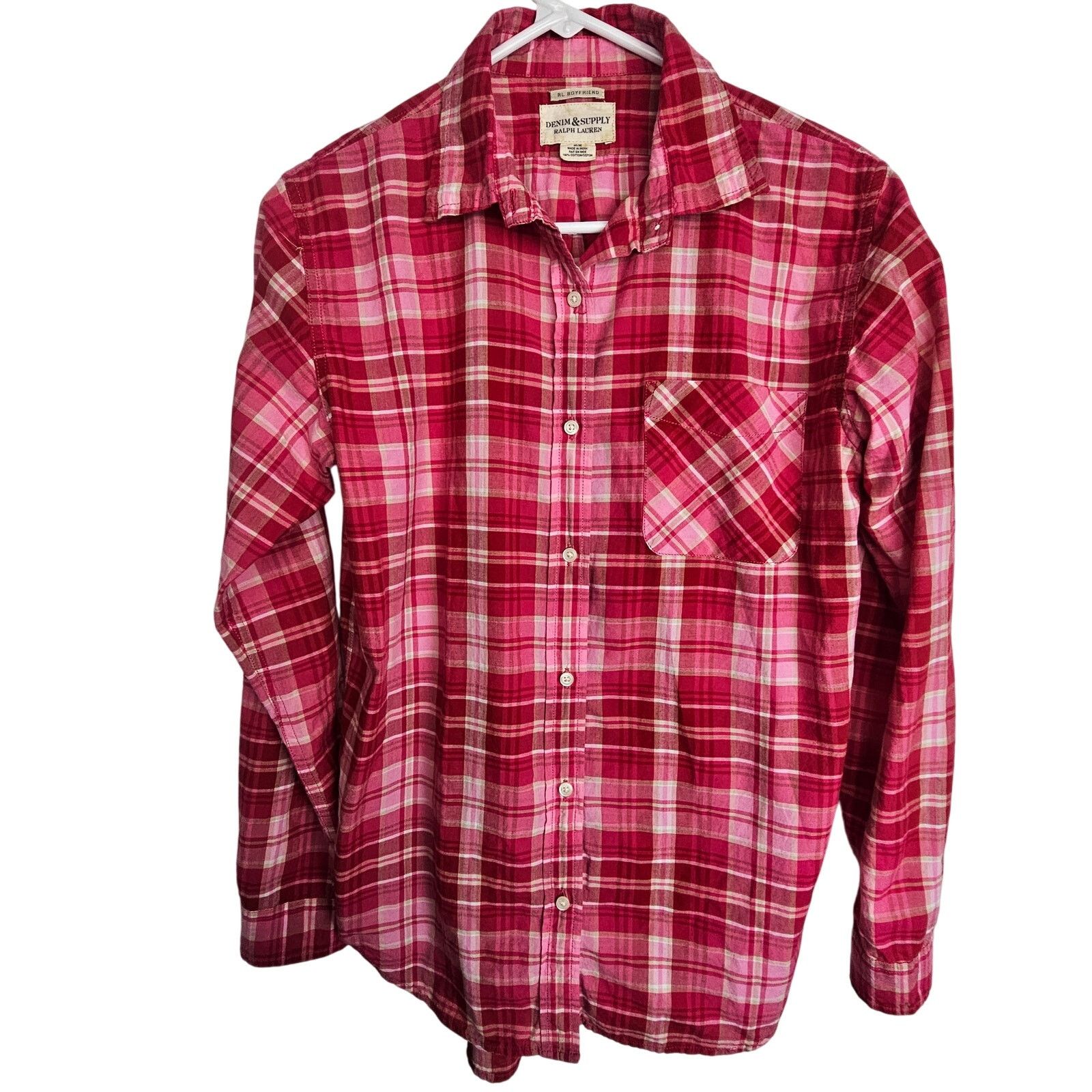 Denim & Supply Ralph Lauren Vintage Y2K Ralph Lauren Denim Supply Plaid Boyfriend Shirt Size US M / EU 48-50 / 2 - 1 Thumbnail