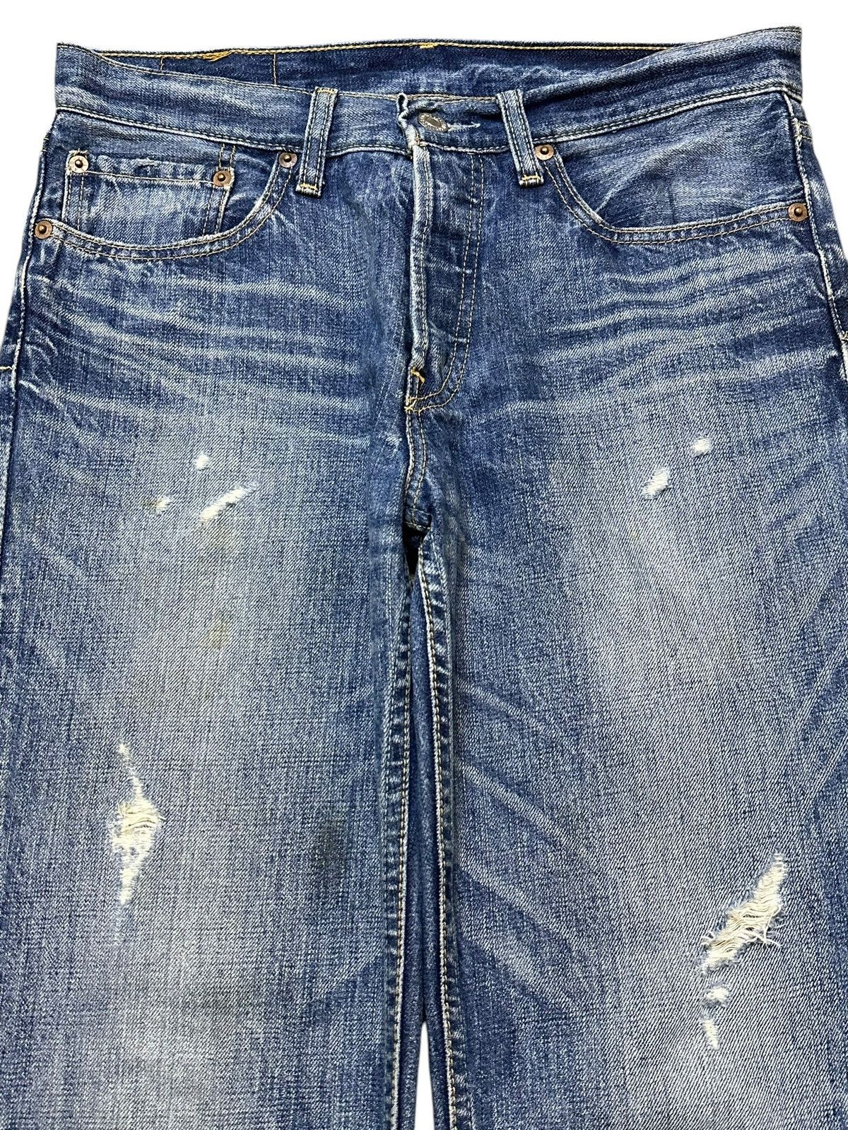 Levi's Vintage Levis 501 Classic Faded Wash Style Distress Jeans Size US 30 / EU 46 - 3 Thumbnail