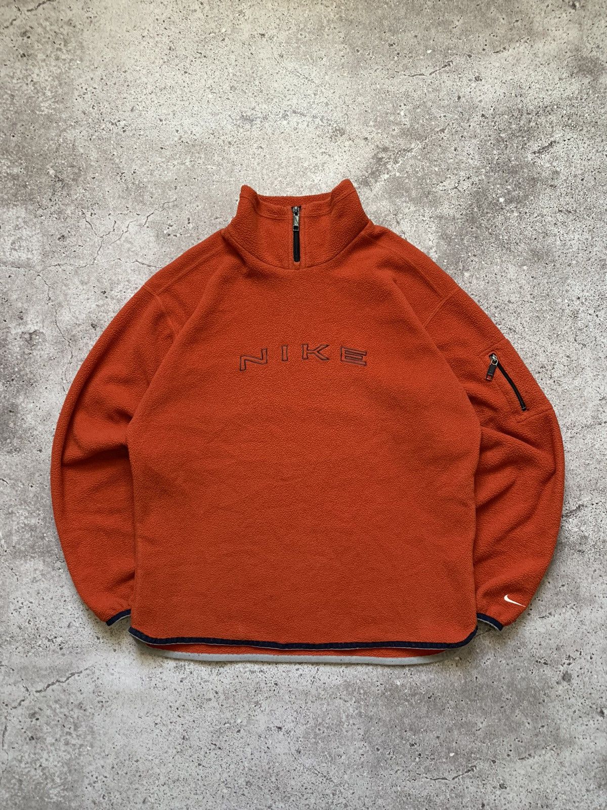 Nike × Vintage 🔥00’s Nike Retro Fleece Boxy Sweatshirt Y2K Ninja Jacket Size US S / EU 44-46 / 1 - 1 Thumbnail