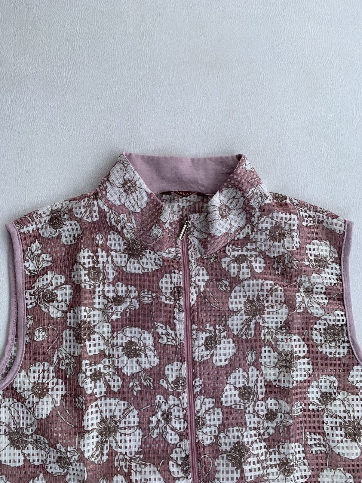 Japanese Brand Tamara Sakura Flower Zip Vest Transparent Japanese Style Size L / US 10 / IT 46 - 2 Thumbnail