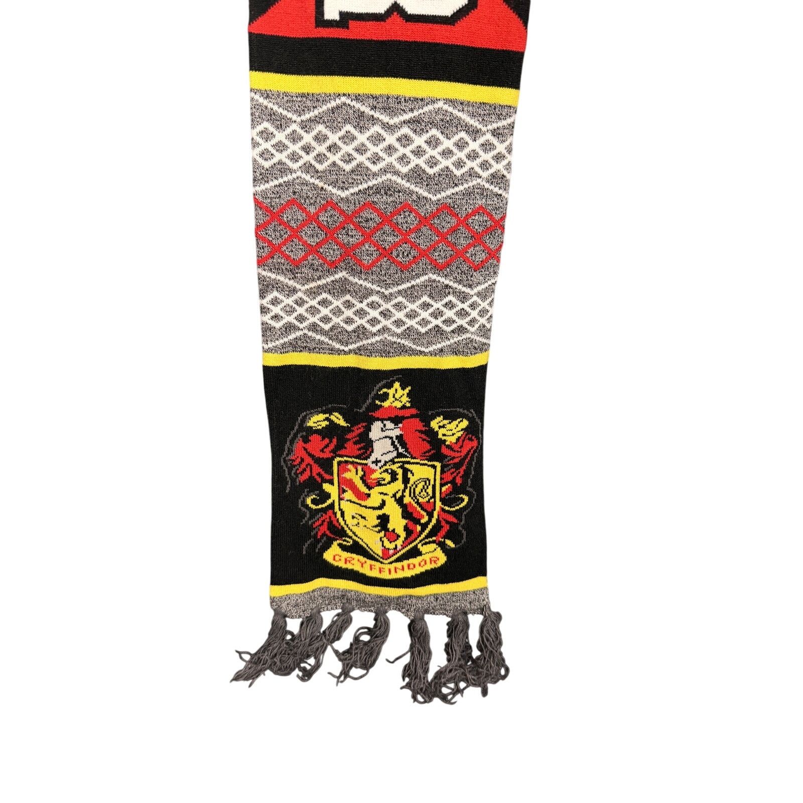 Warner Bros Harry Potter Gryffindor Spell Out Crest Acrylic Scarf Size ONE SIZE - 3 Thumbnail