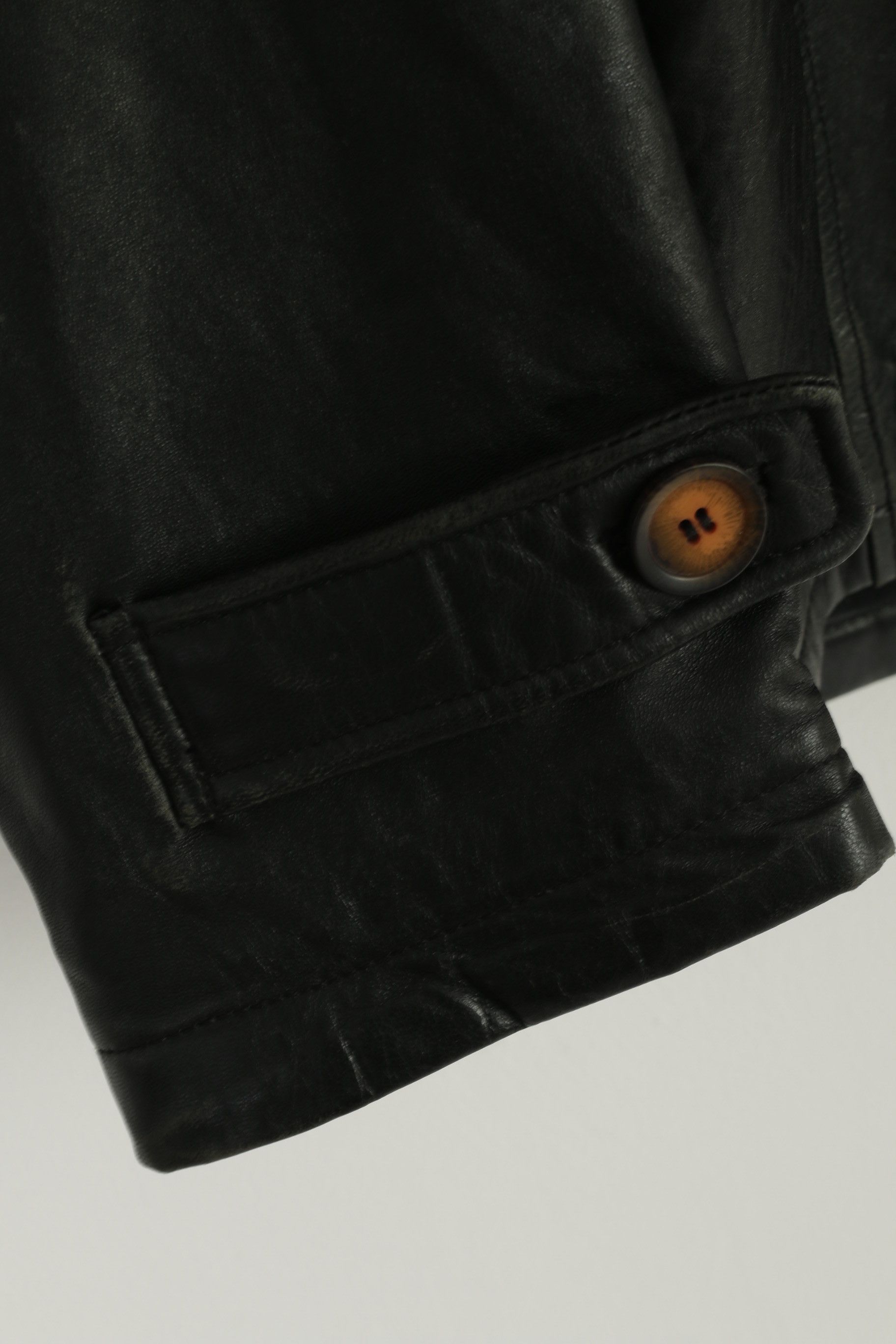 Vintage Offset Wear Men L Jacket Black Leather Soft Pilot 0496 Size US L / EU 52-54 / 3 - 8 Thumbnail