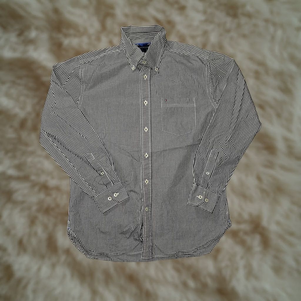 Tommy Hilfiger Tommy Hilfiger Shirt Mens Medium Gingham Check Button Down Classic Black White Size US M / EU 48-50 / 2 - 1 Thumbnail