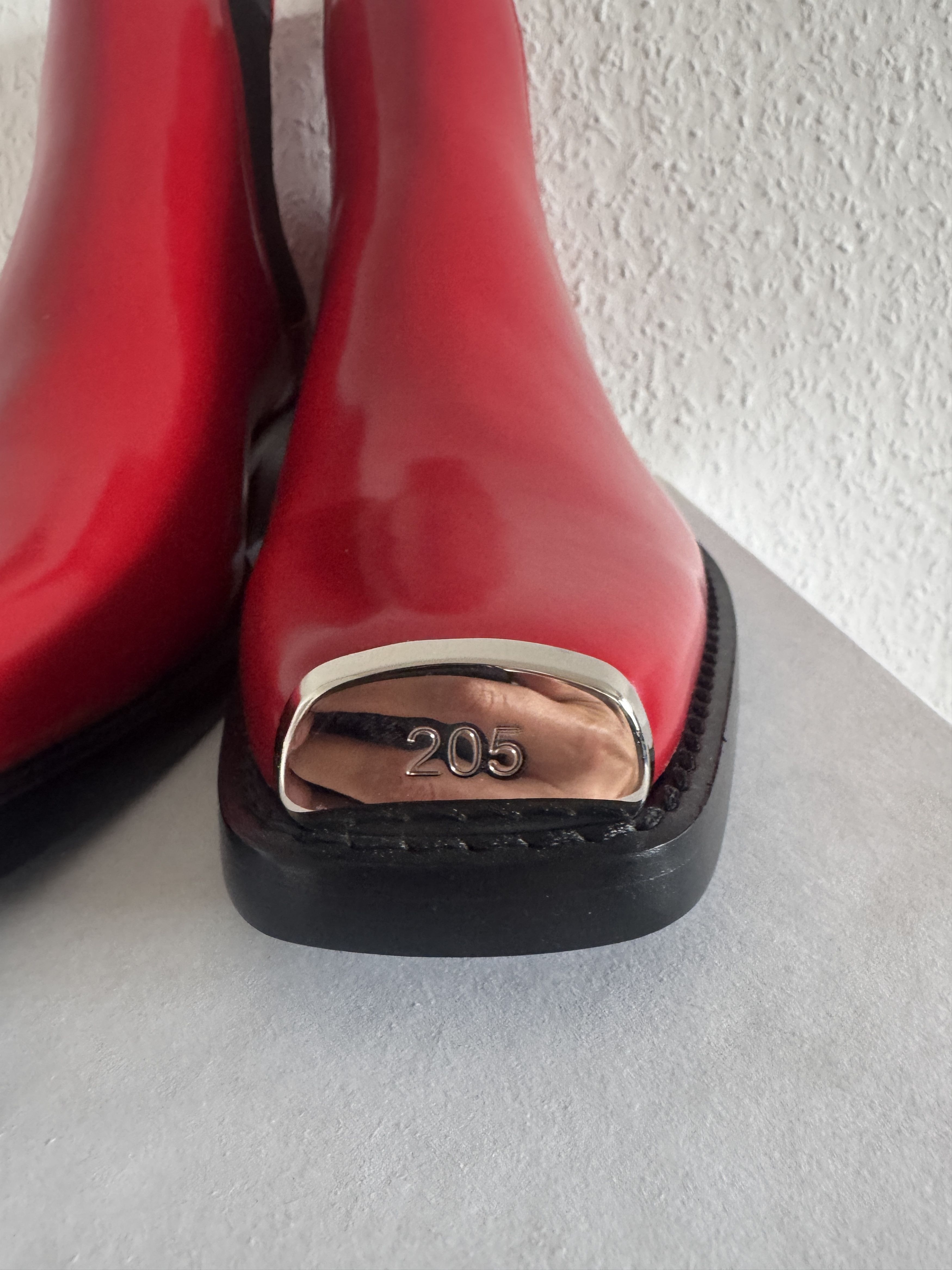 Calvin Klein 205W39NYC Red Leather Chelsea Boot Size US 13 / EU 46 - 6 Thumbnail
